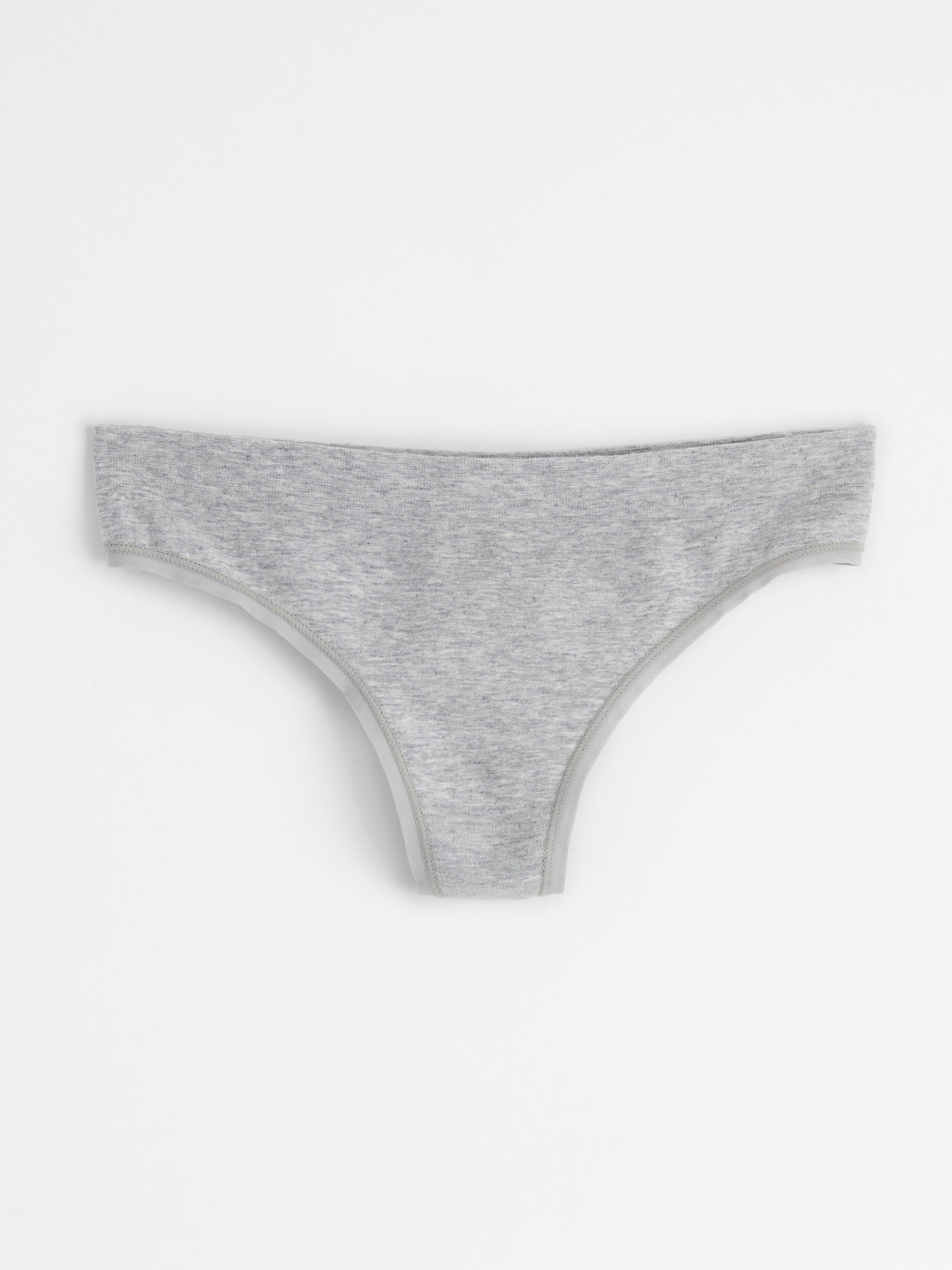 Thong Regular in Tencel® Blend Light Grey Melange