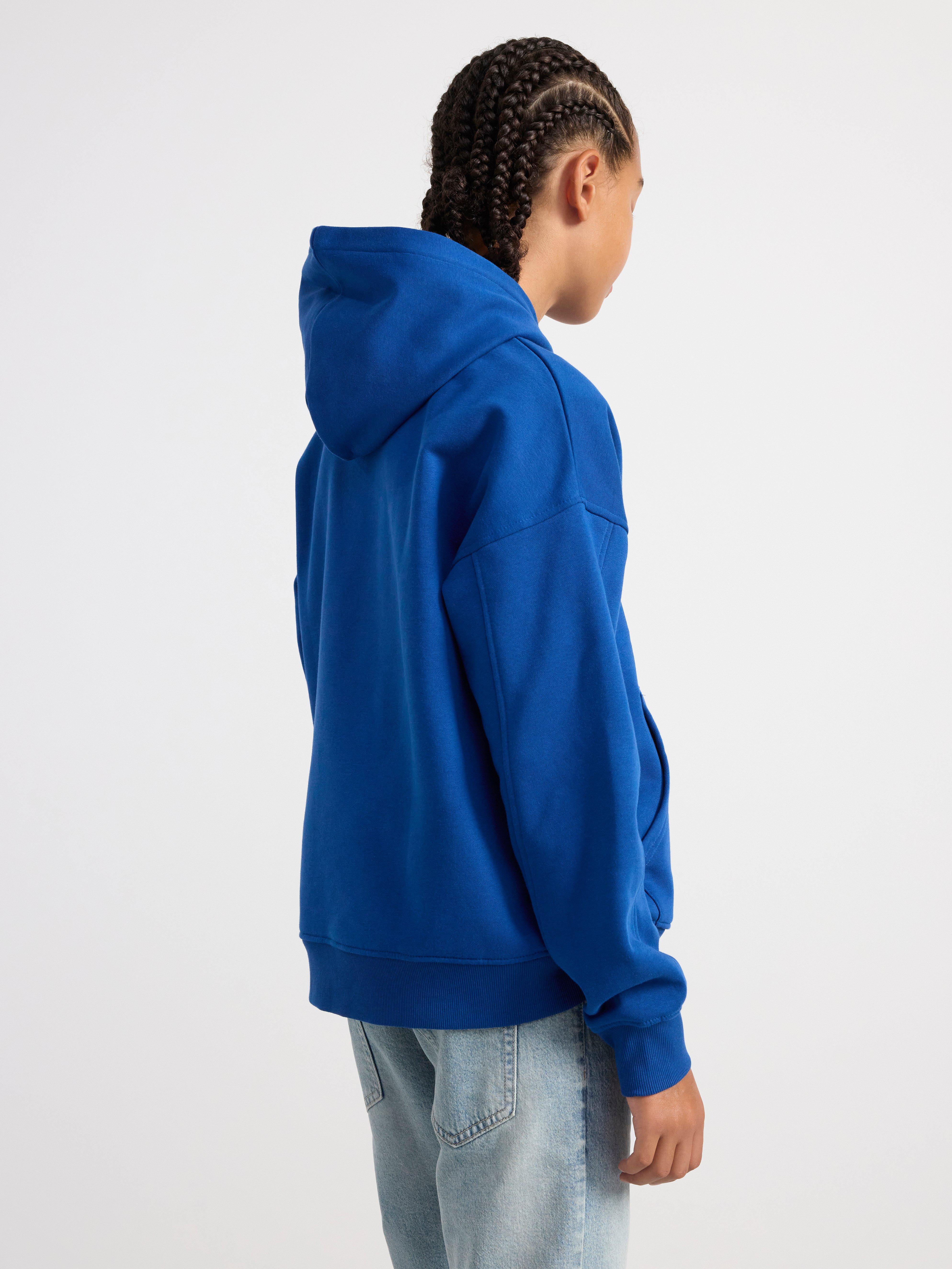 Hoodie with brushed inside Blue