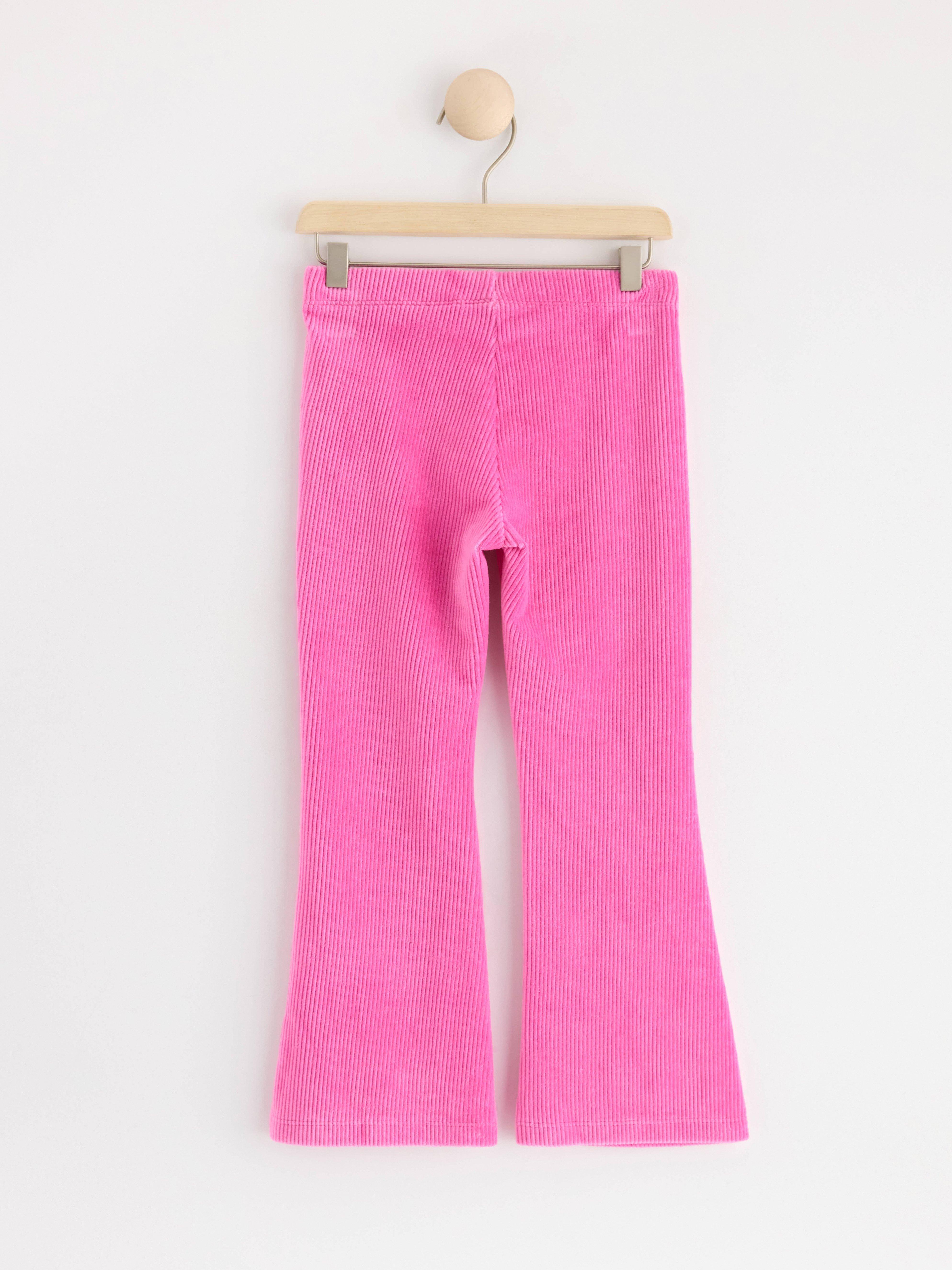 Trousers in corduroy Pink