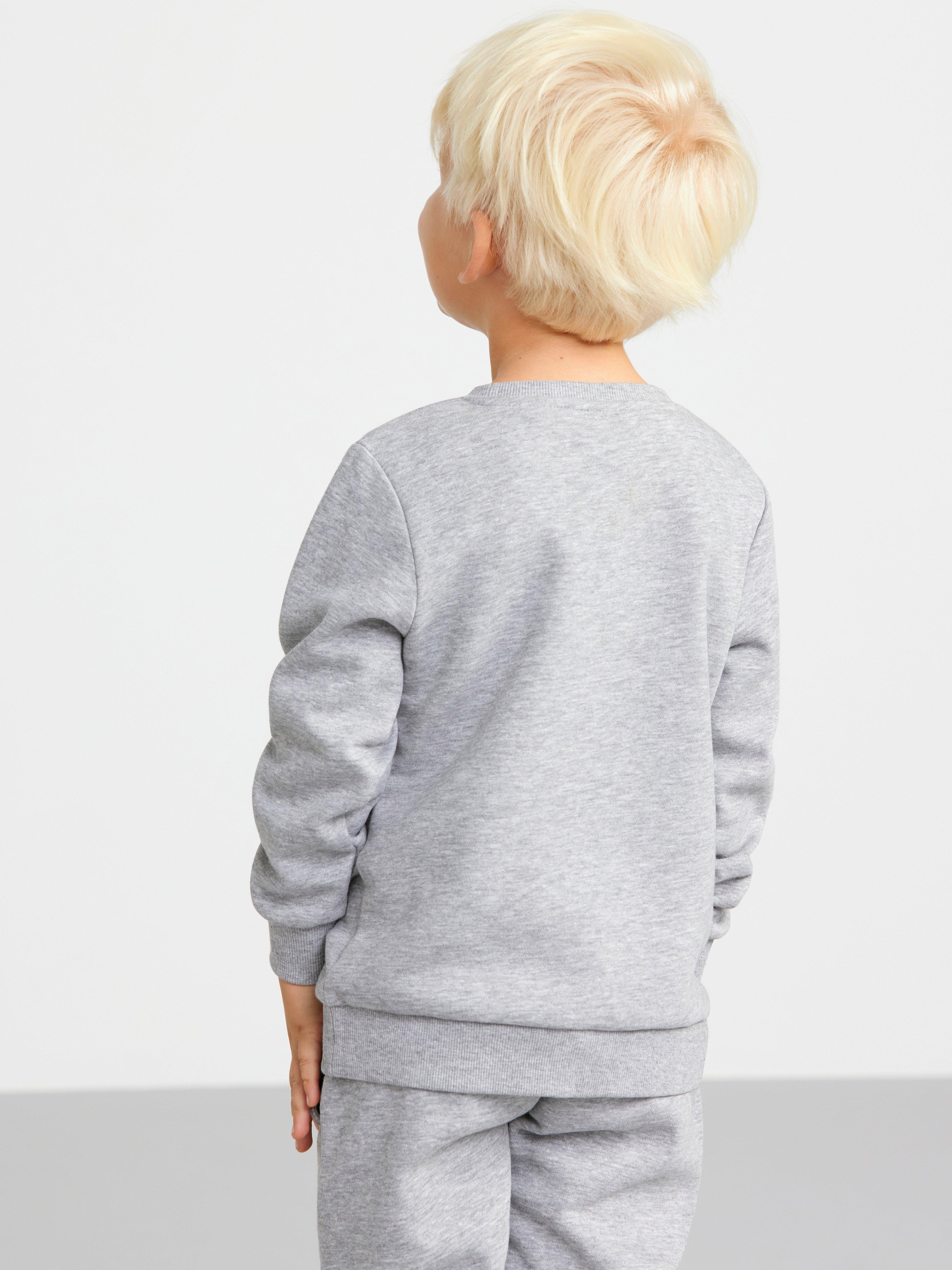 Sweatshirt with brushed inside Grey Melange
