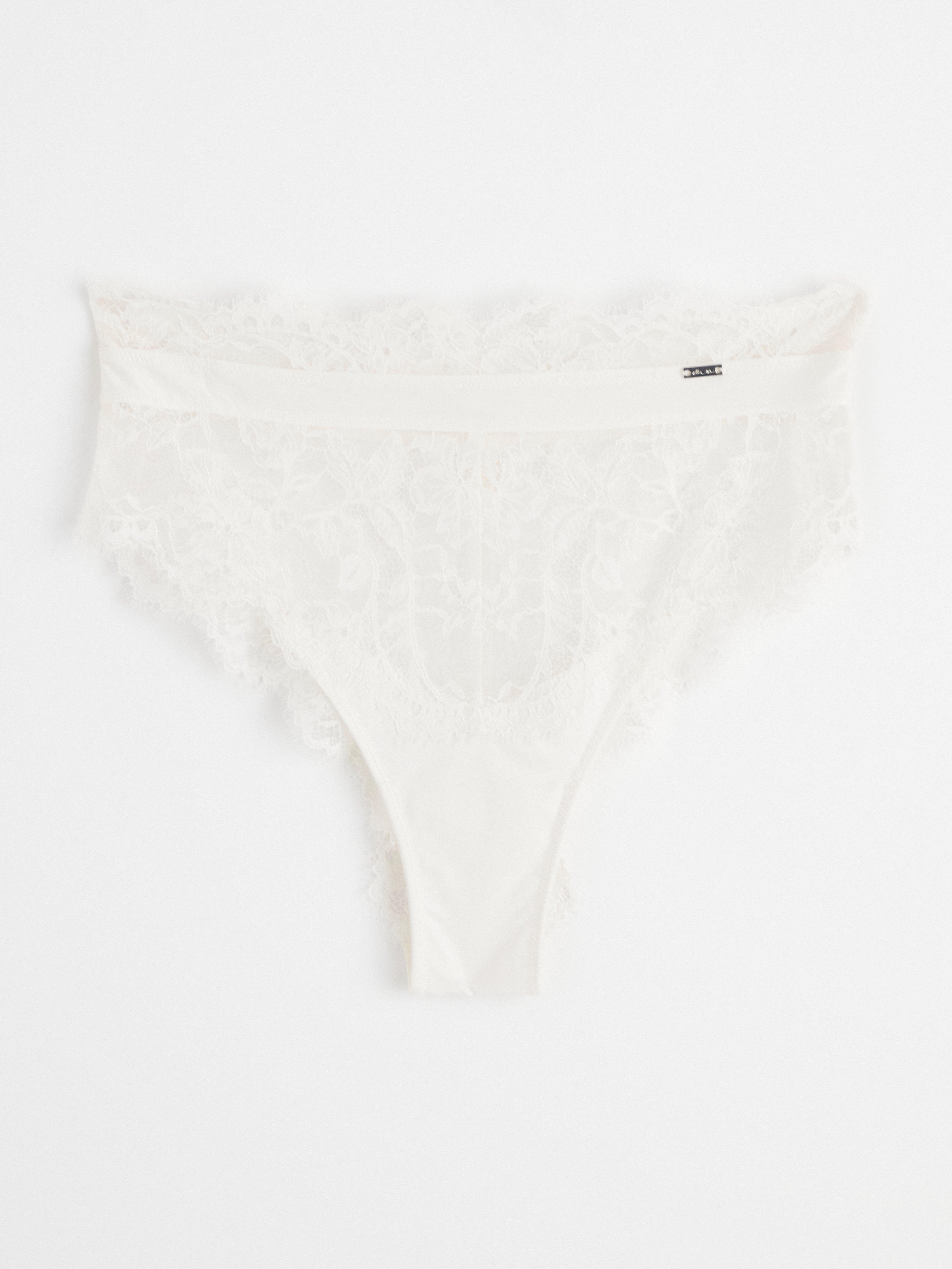 Brazilian high waist briefs Light White