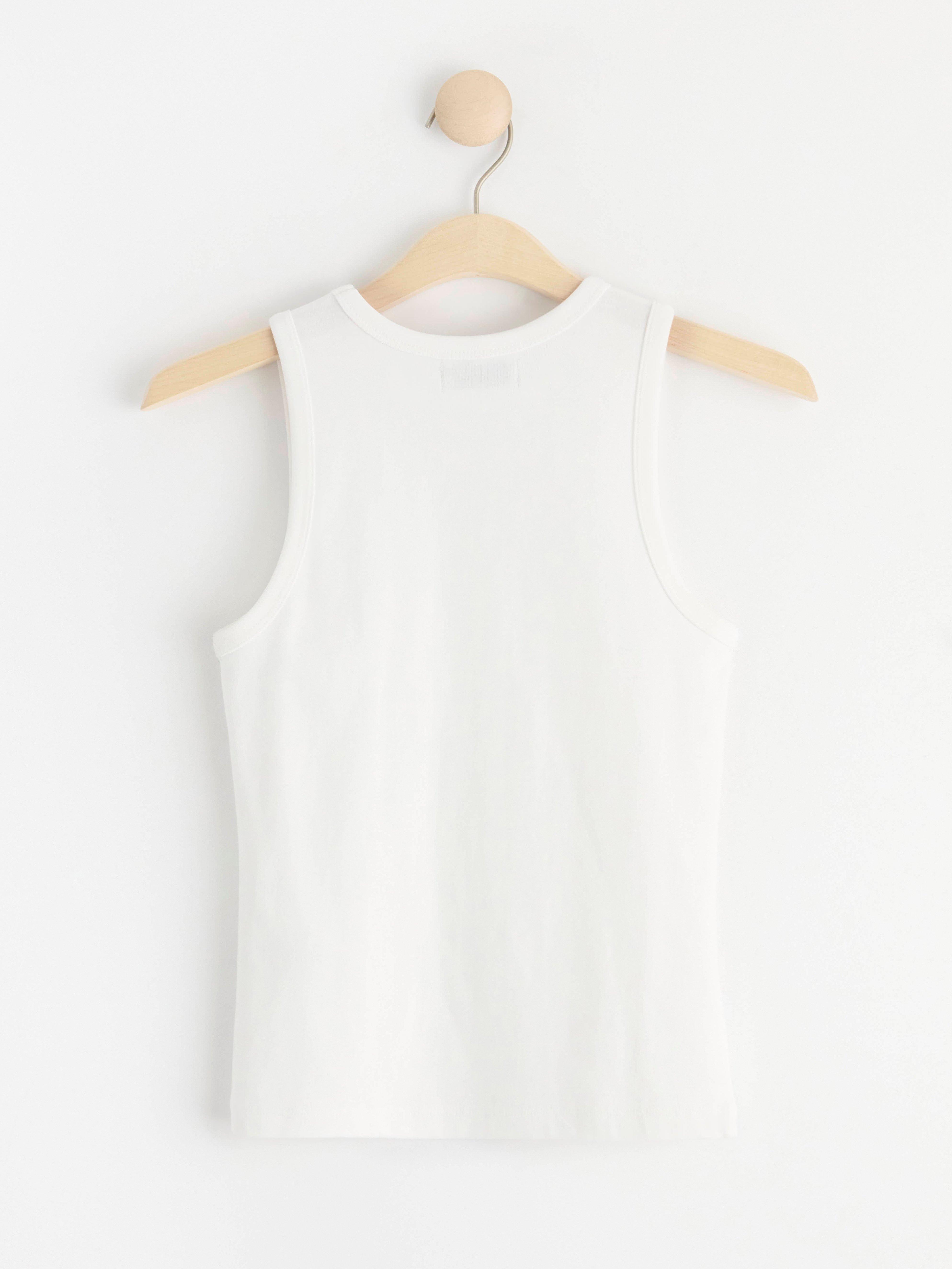 Cotton tank top White