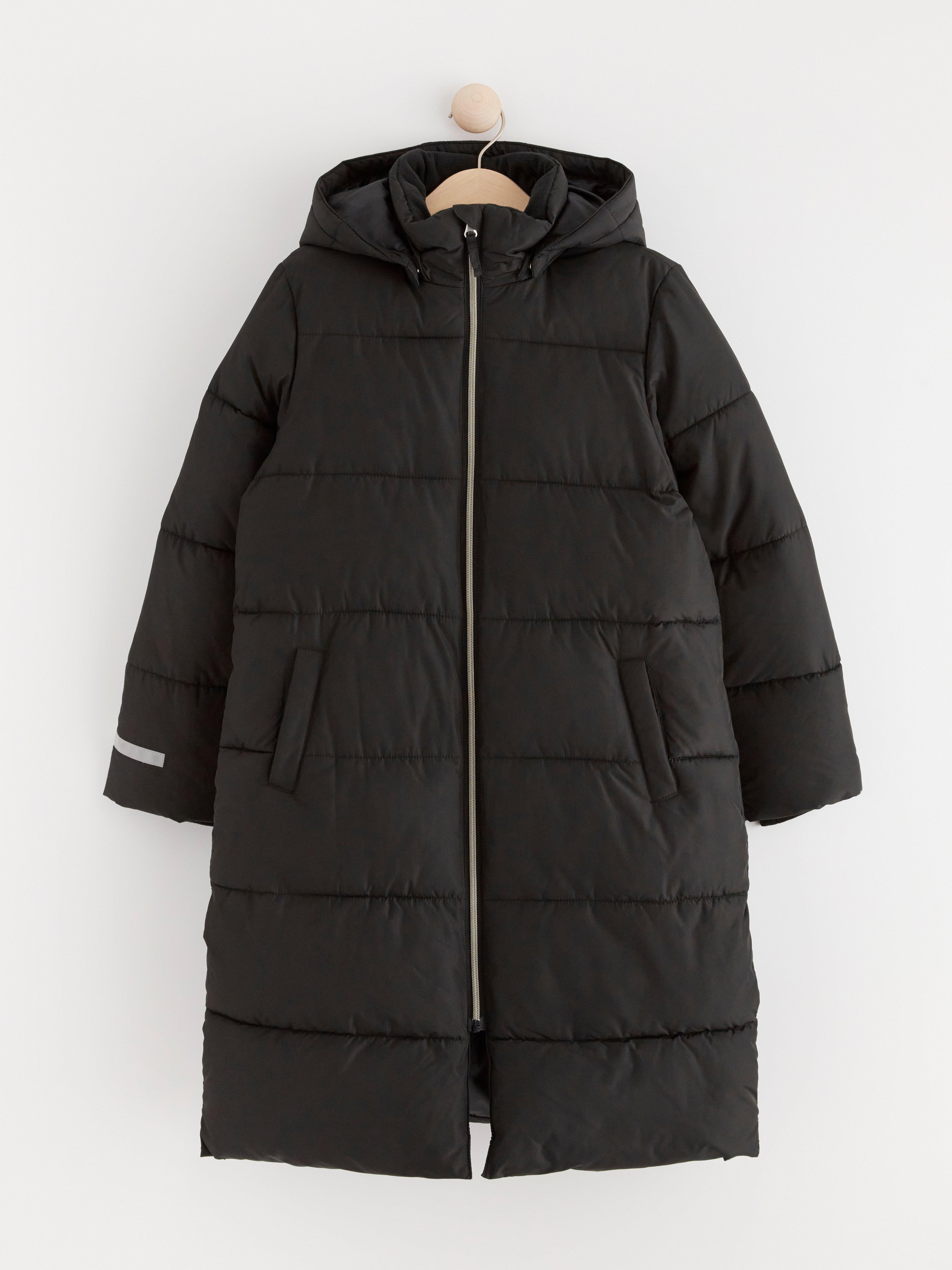 Water repellent puffer coat Black