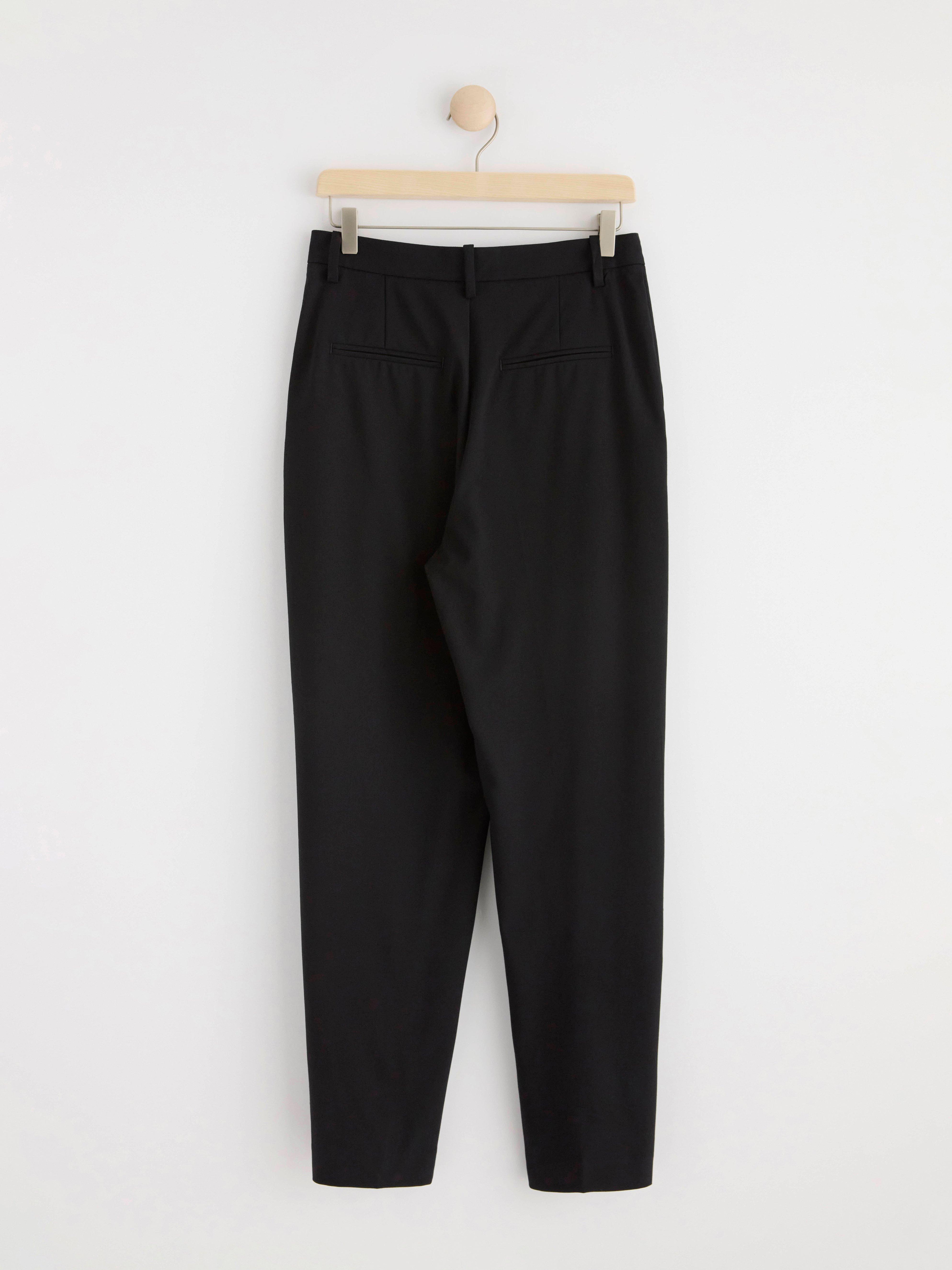 TYRA Tapered high waist trousers Black