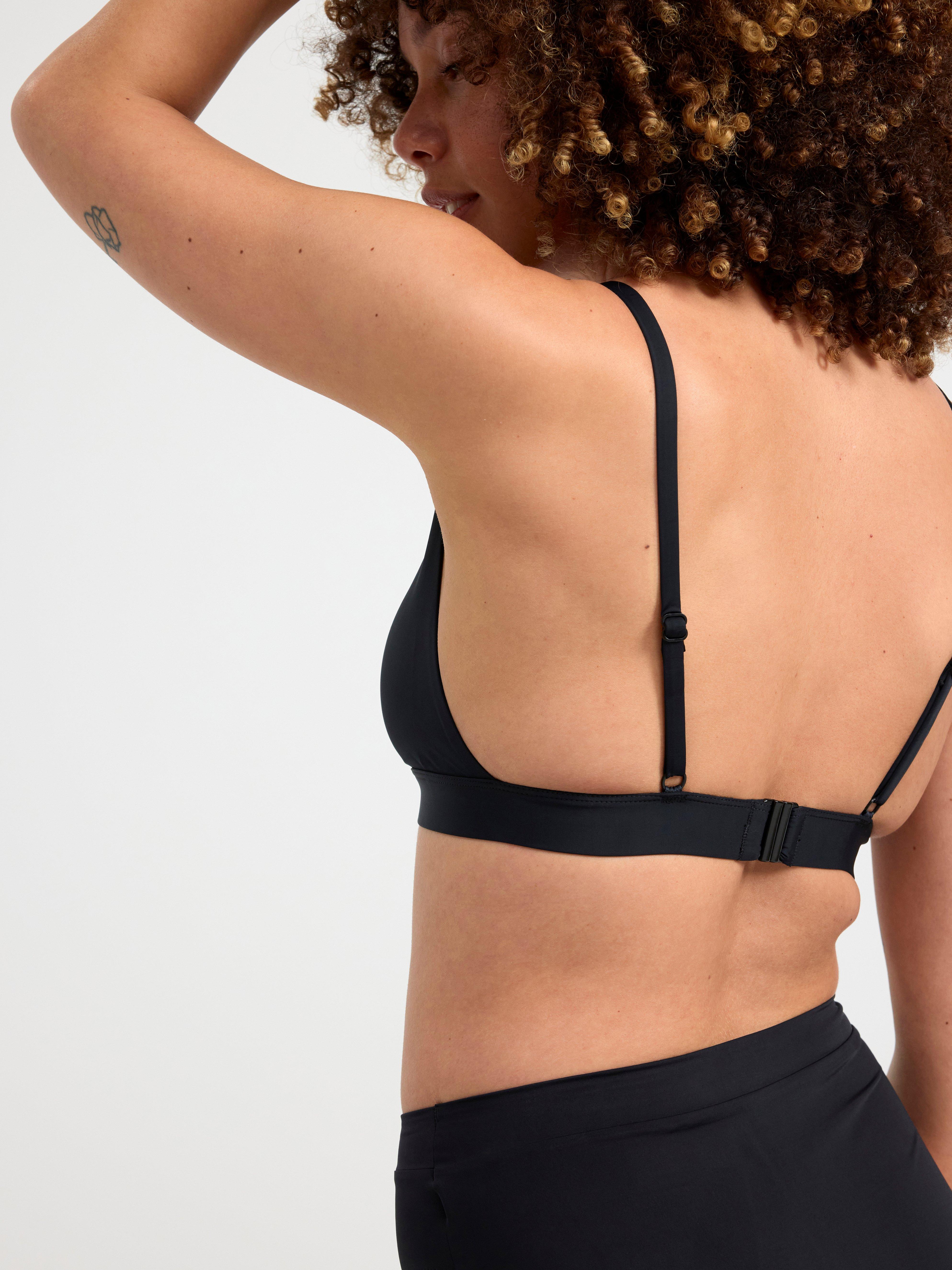 Triangle bikini bra Black