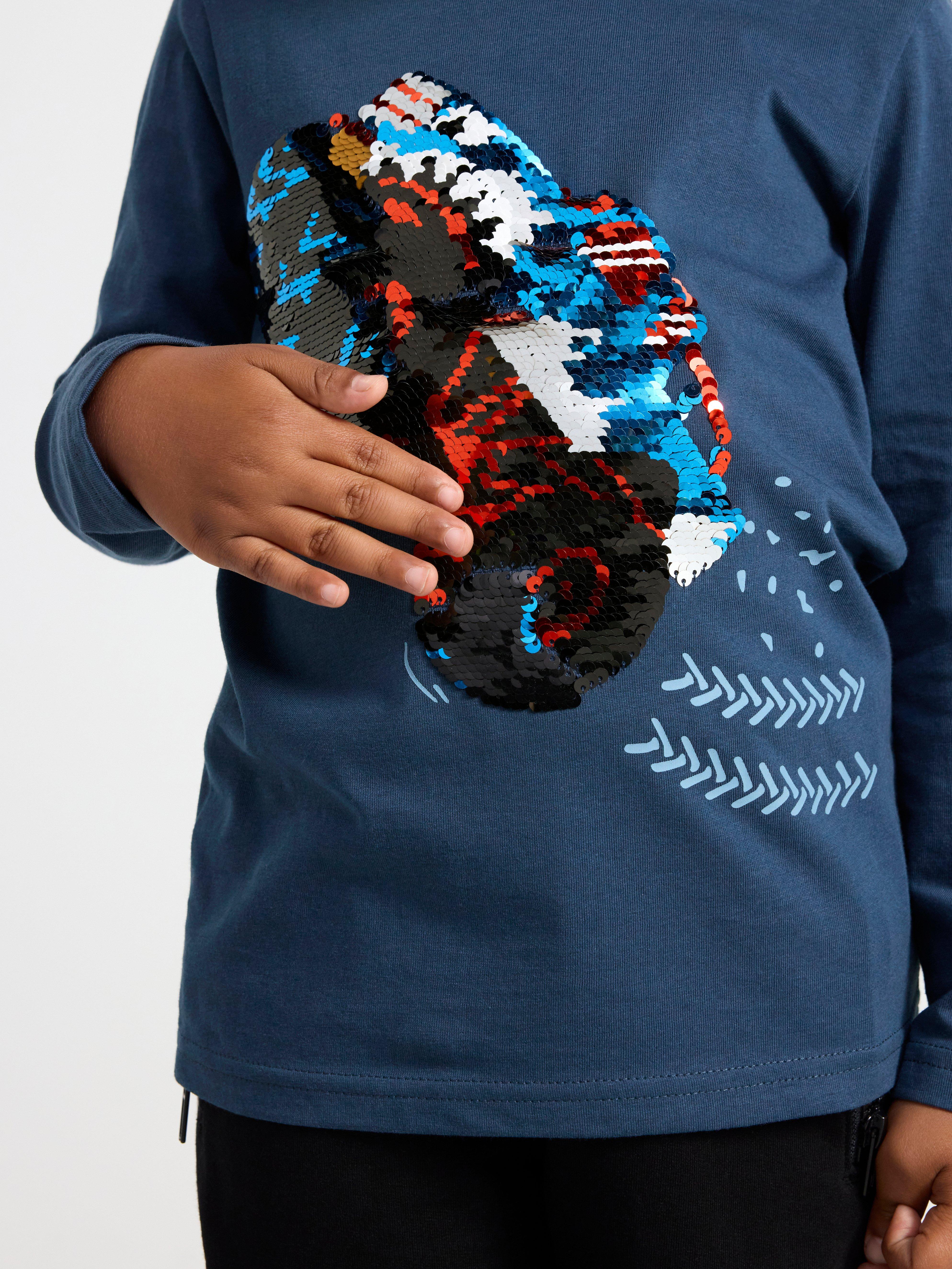 Top with monstertruck Dark Dusty Blue