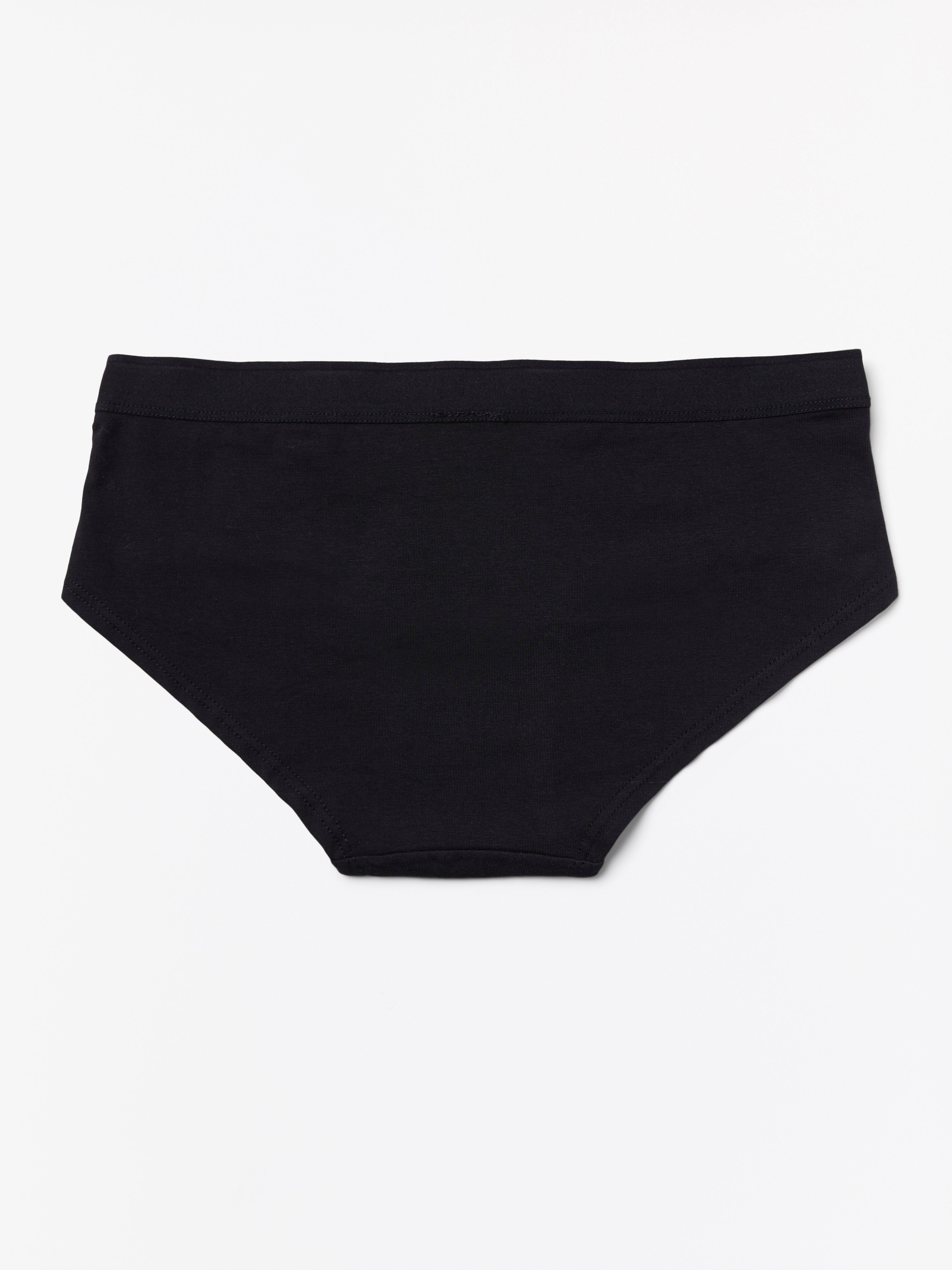 Low waist cotton brief Black