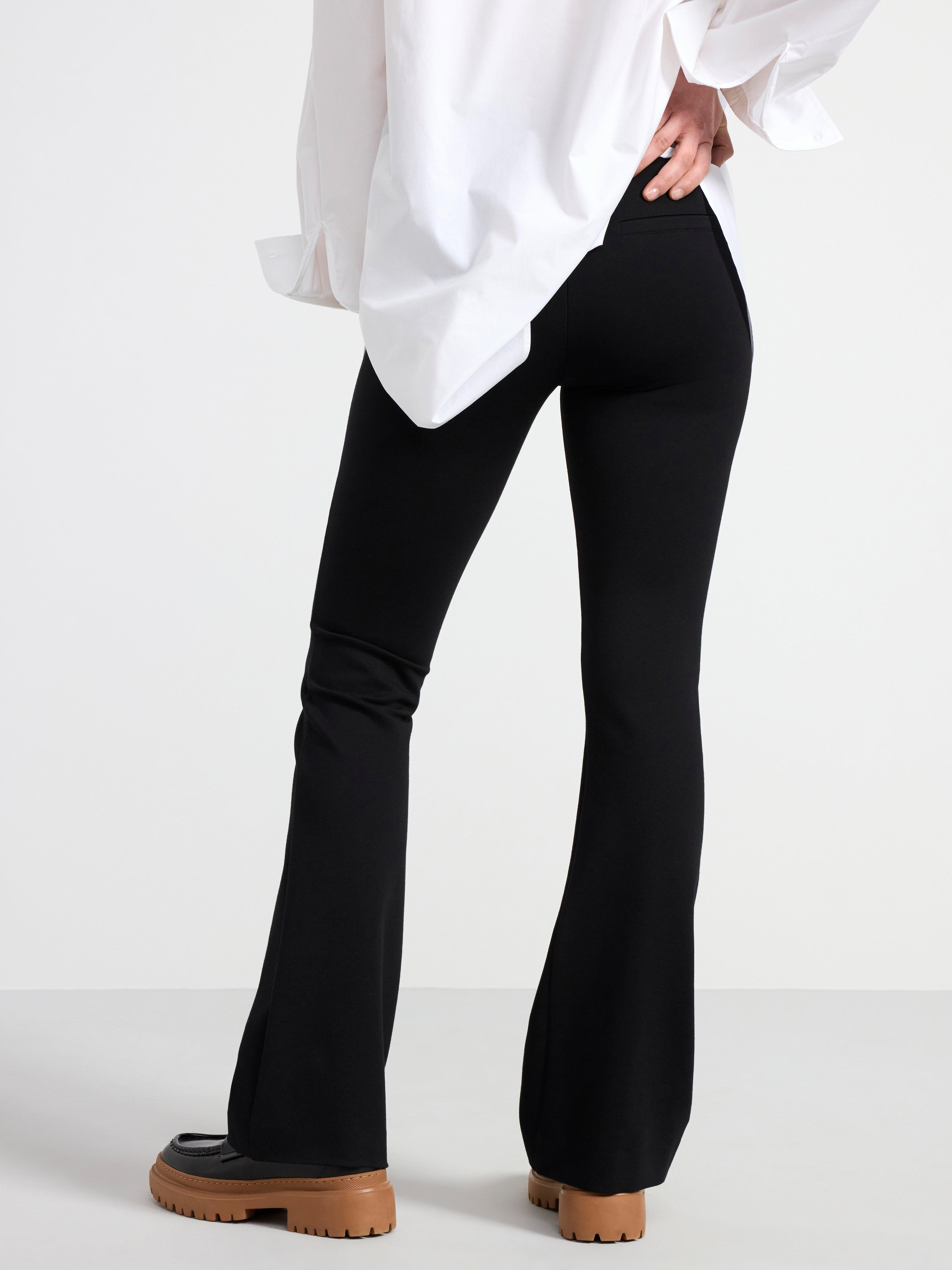 Flared Punto trousers Black