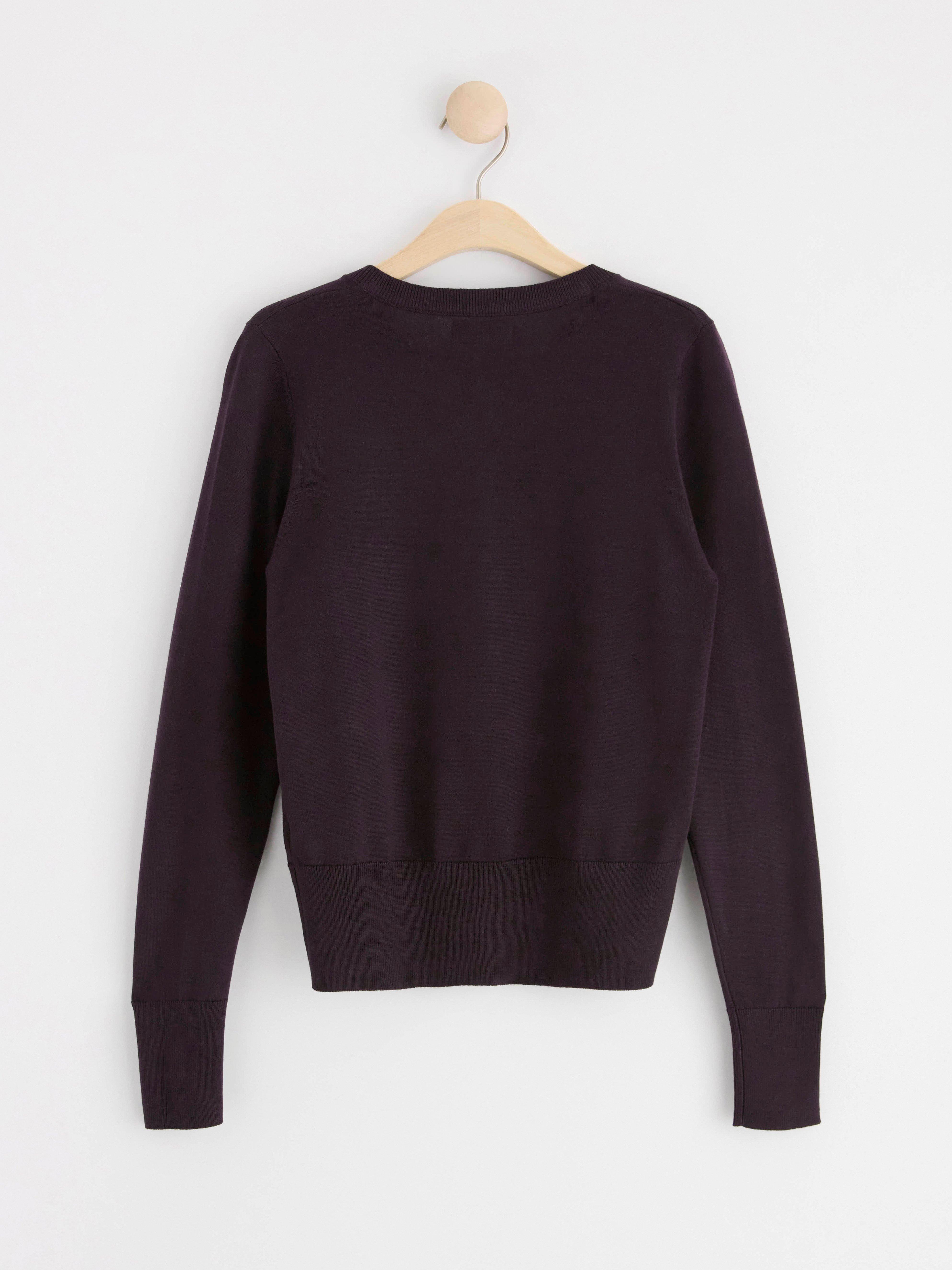 Fine-knit cardigan Dk Dusty Lilac