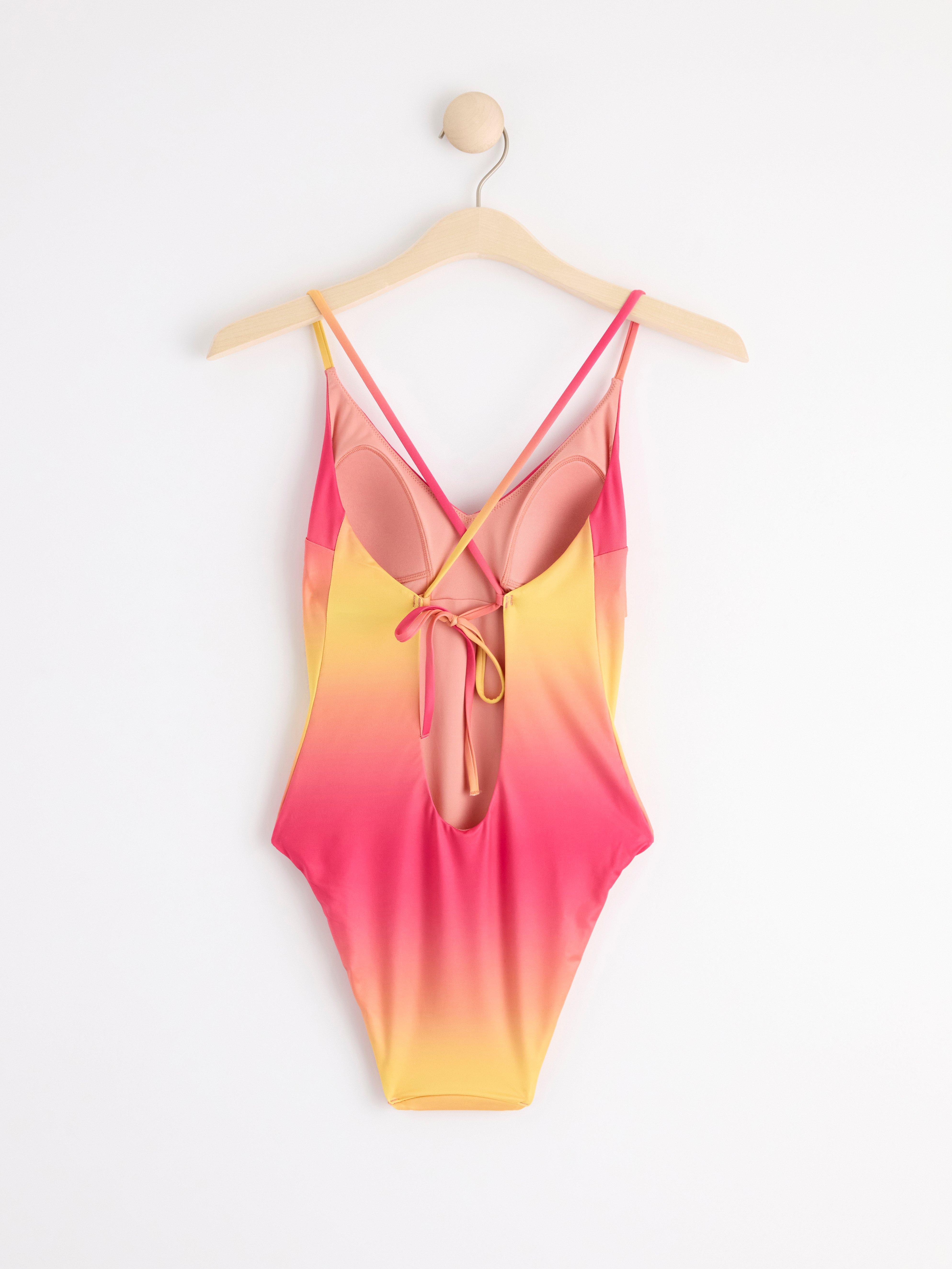 Swimsuit with colour gradient Dark Pink