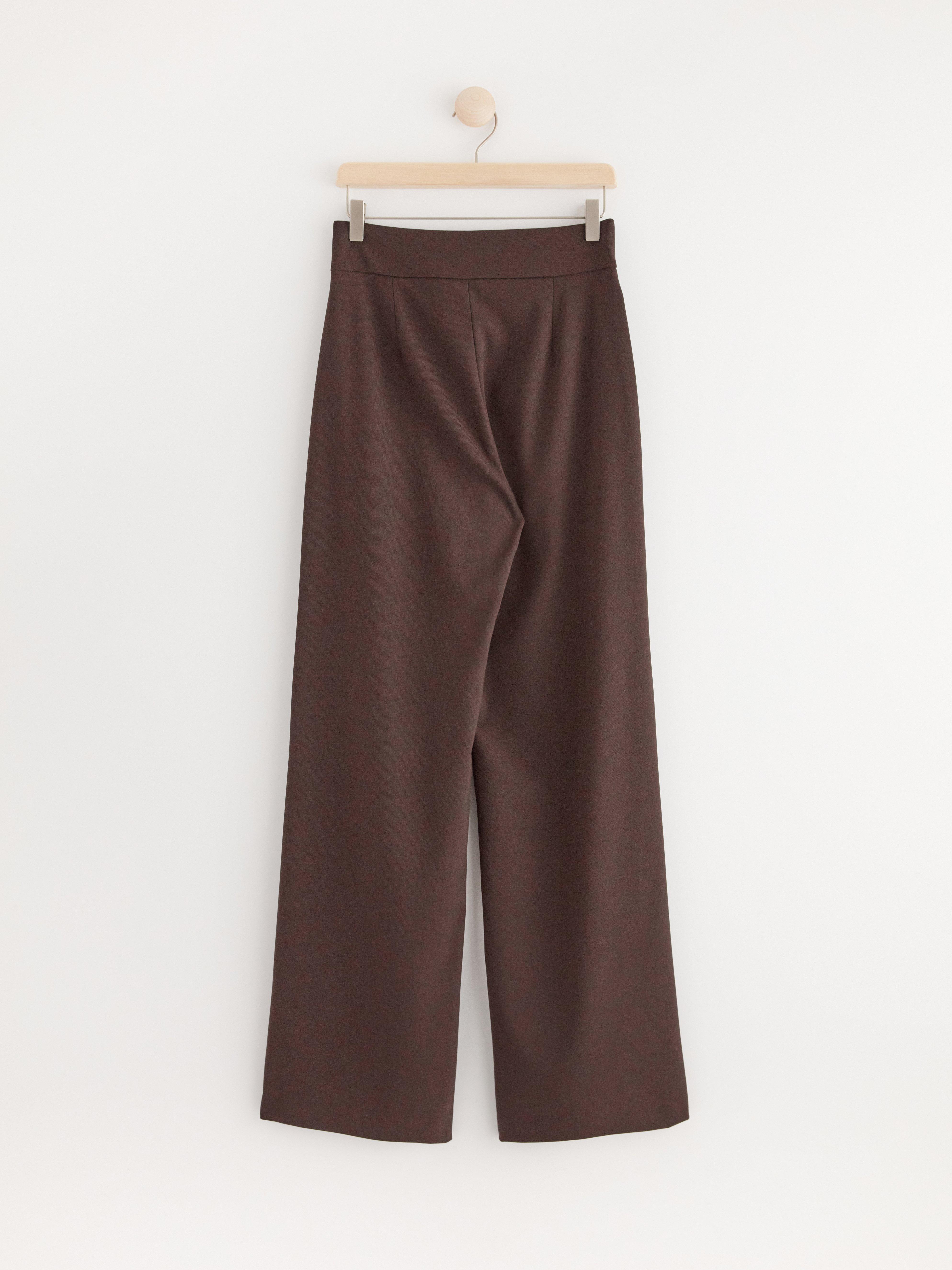 LYKKE Wide trousers Brown