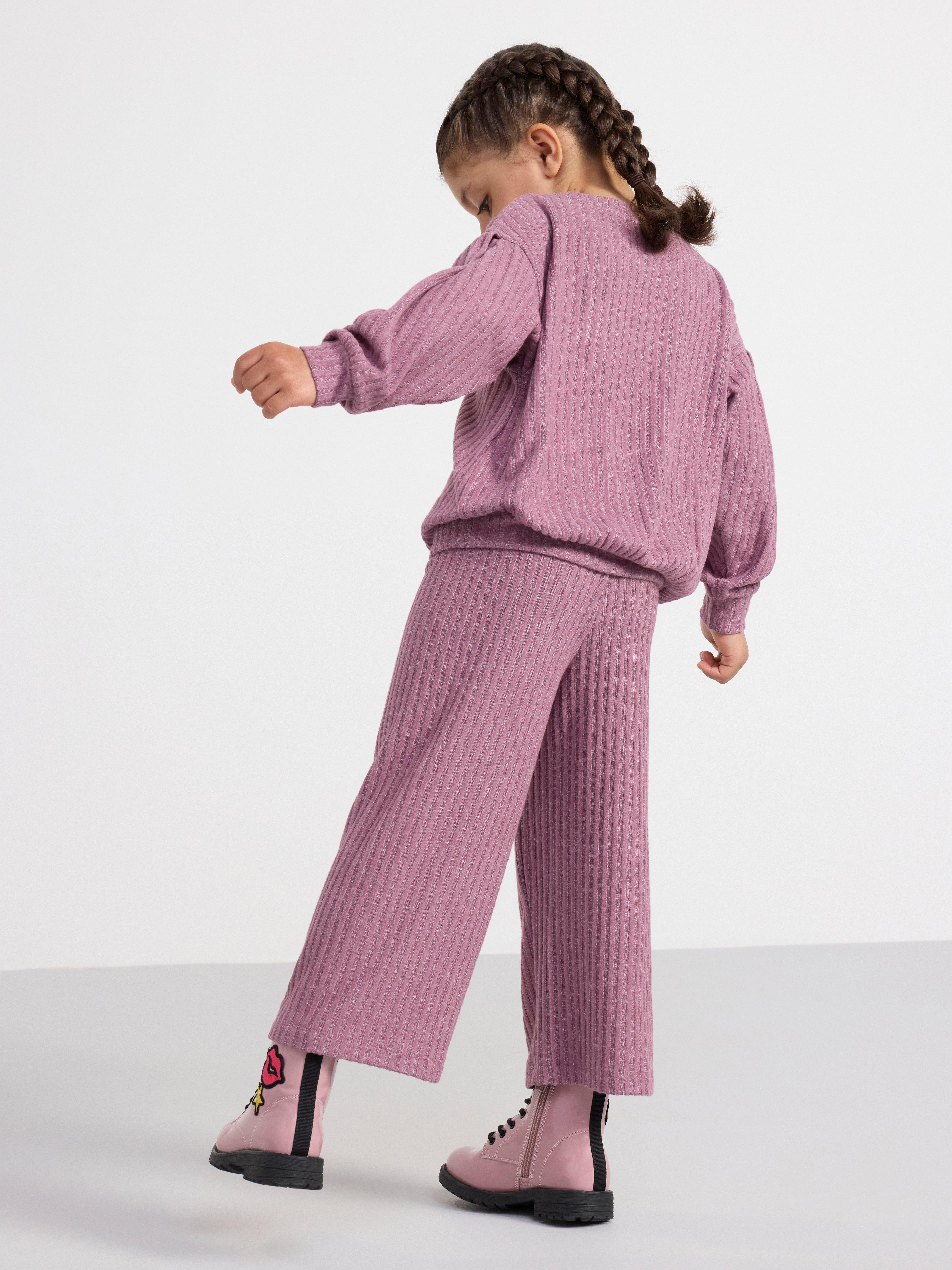 Ribbed long sleeve jumper Dusty Lilac