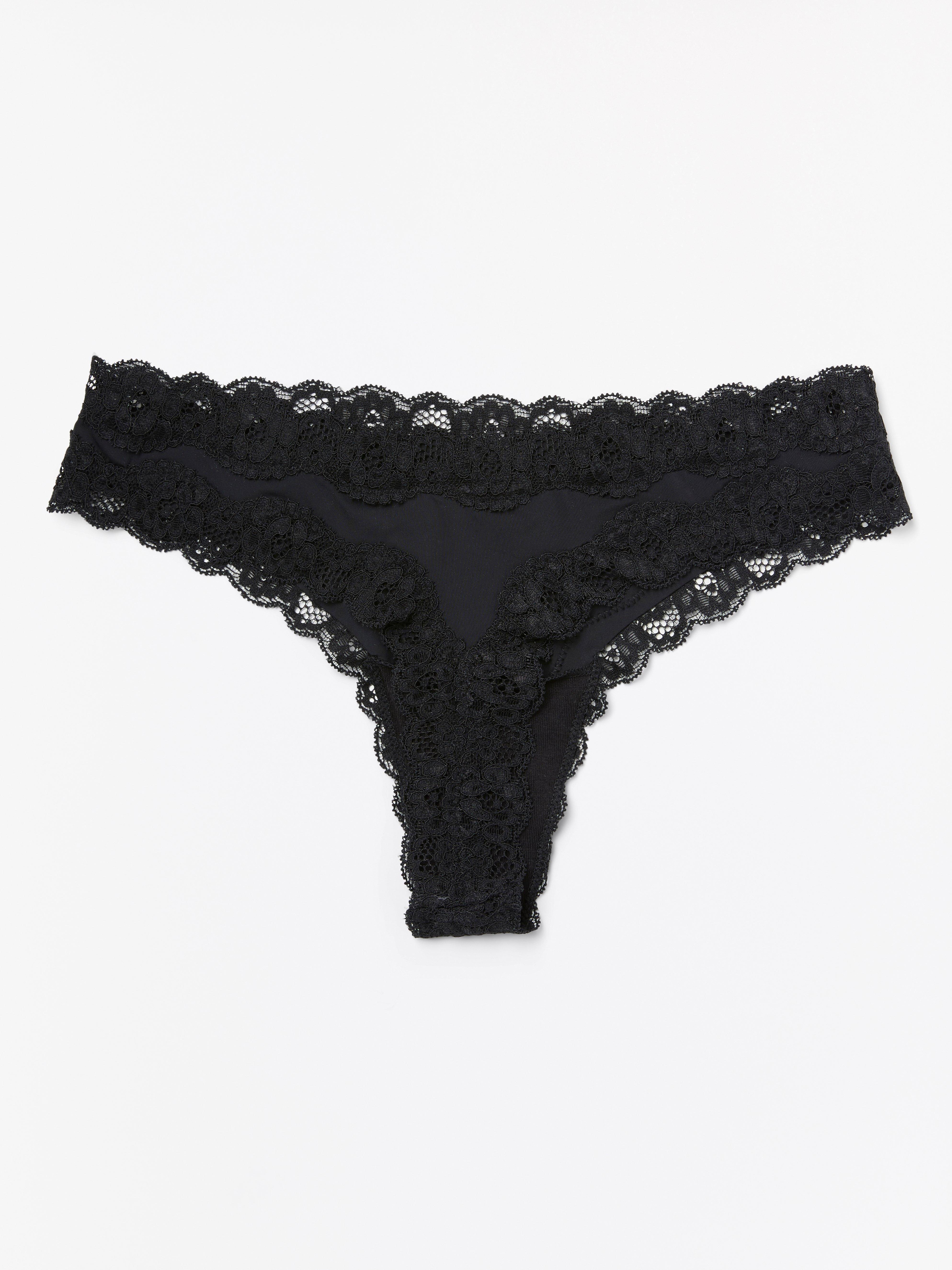 Thong Low Black