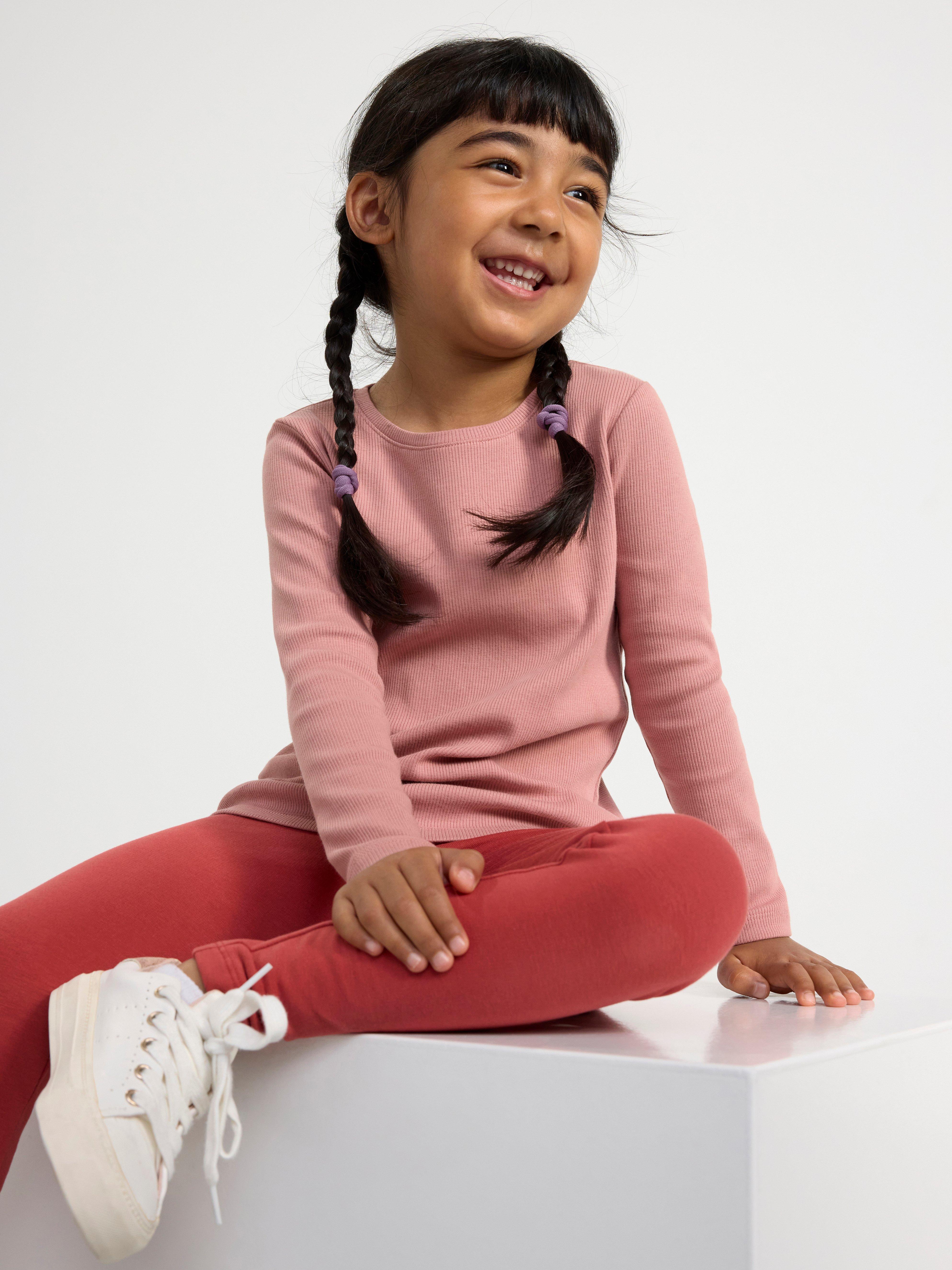 Leggings with brushed inside Dark Dusty Red