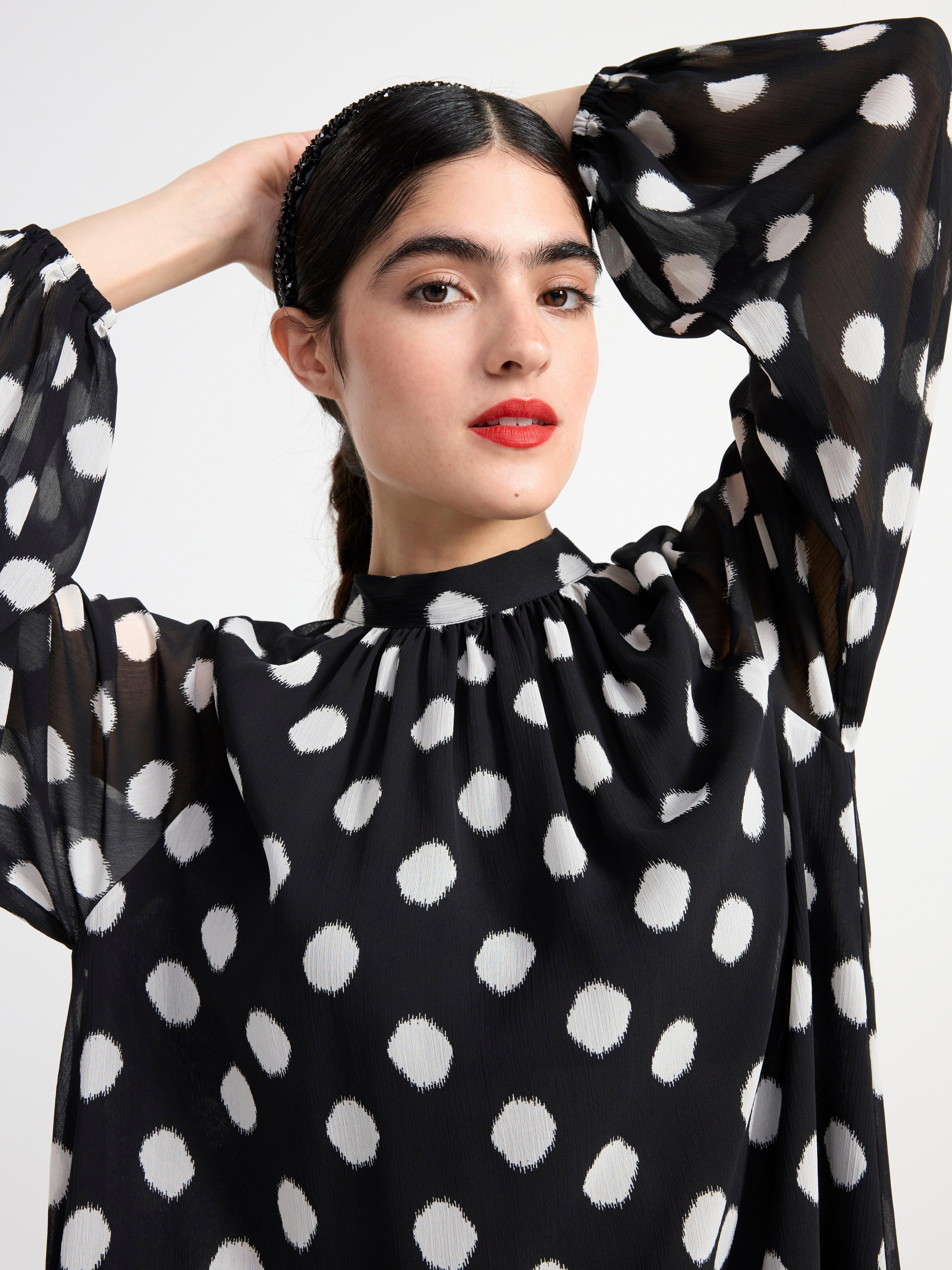 Long sleeve mini dress Black