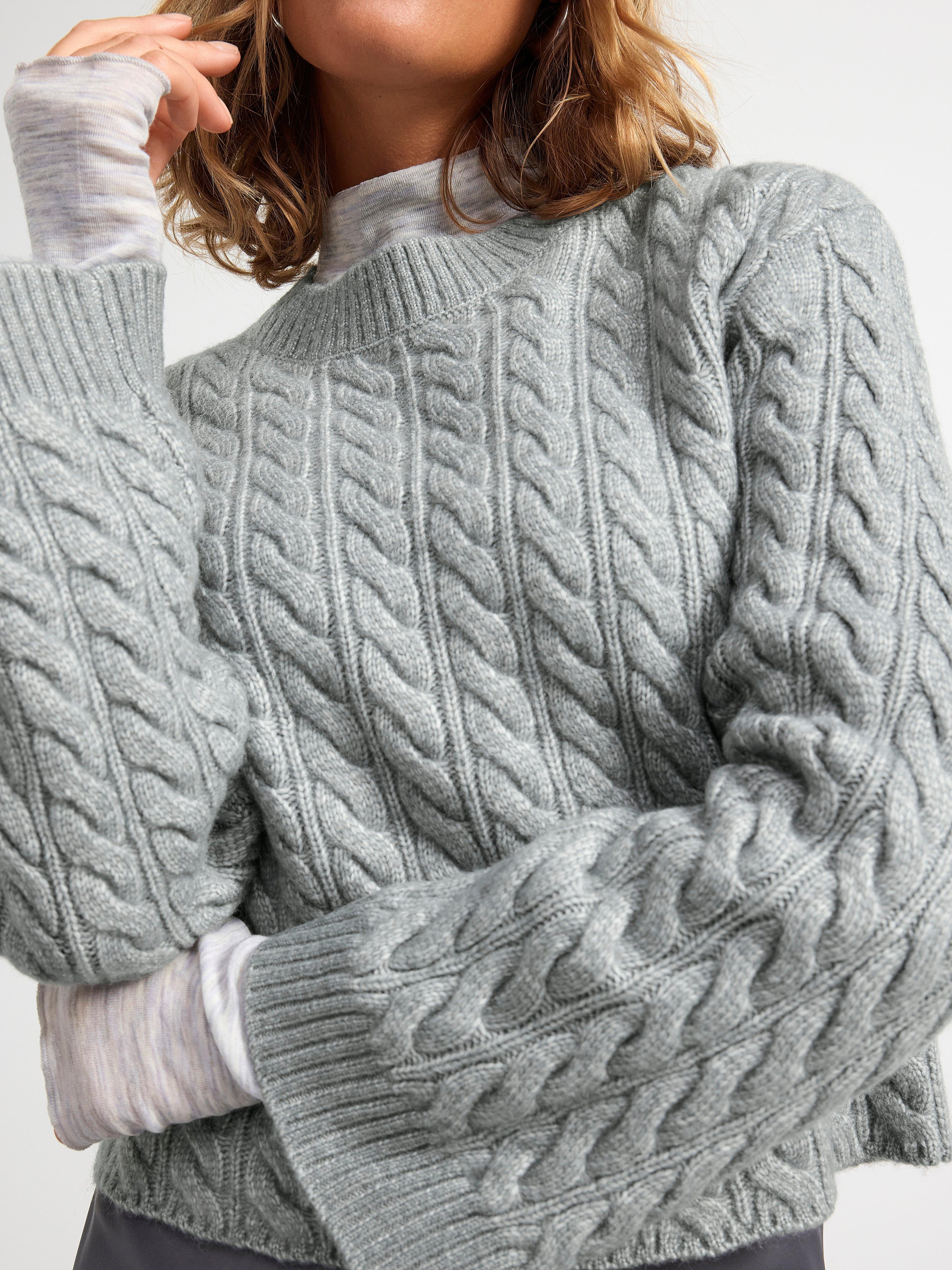 Cable-knit jumper Light Dusty Grey