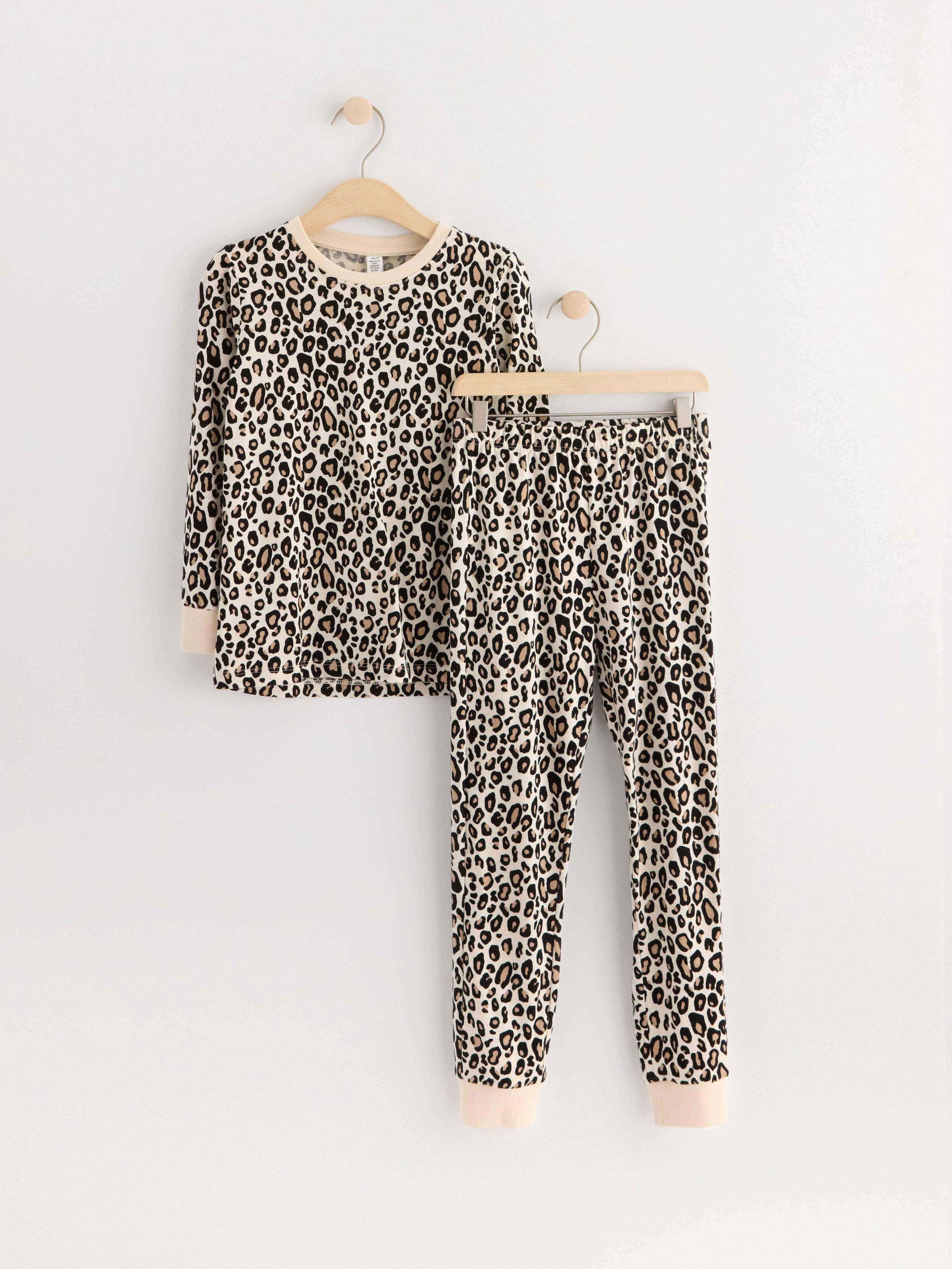 Pyjama set with top and trousers Light Brown