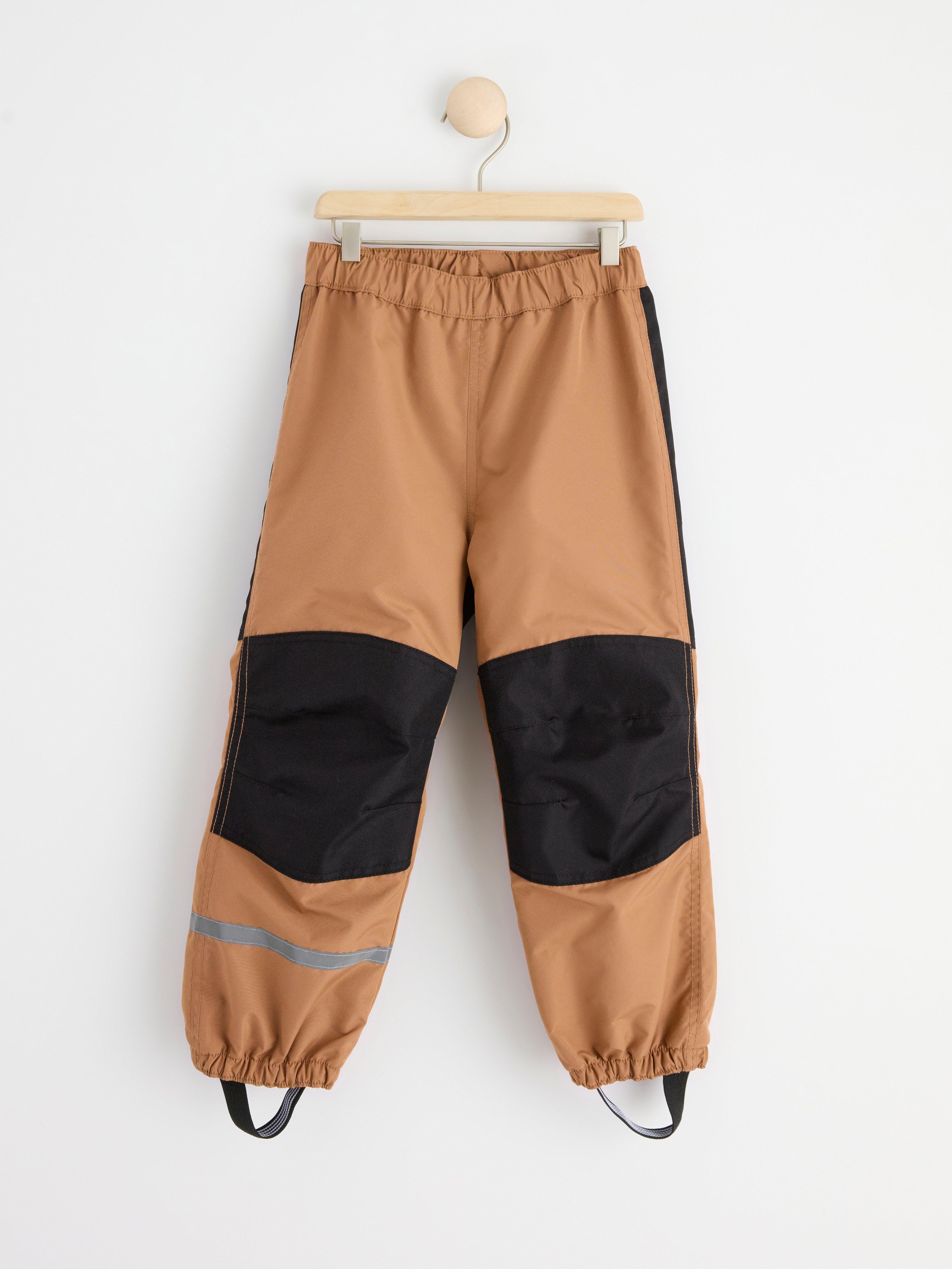 Water repellent shell trousers Light brown
