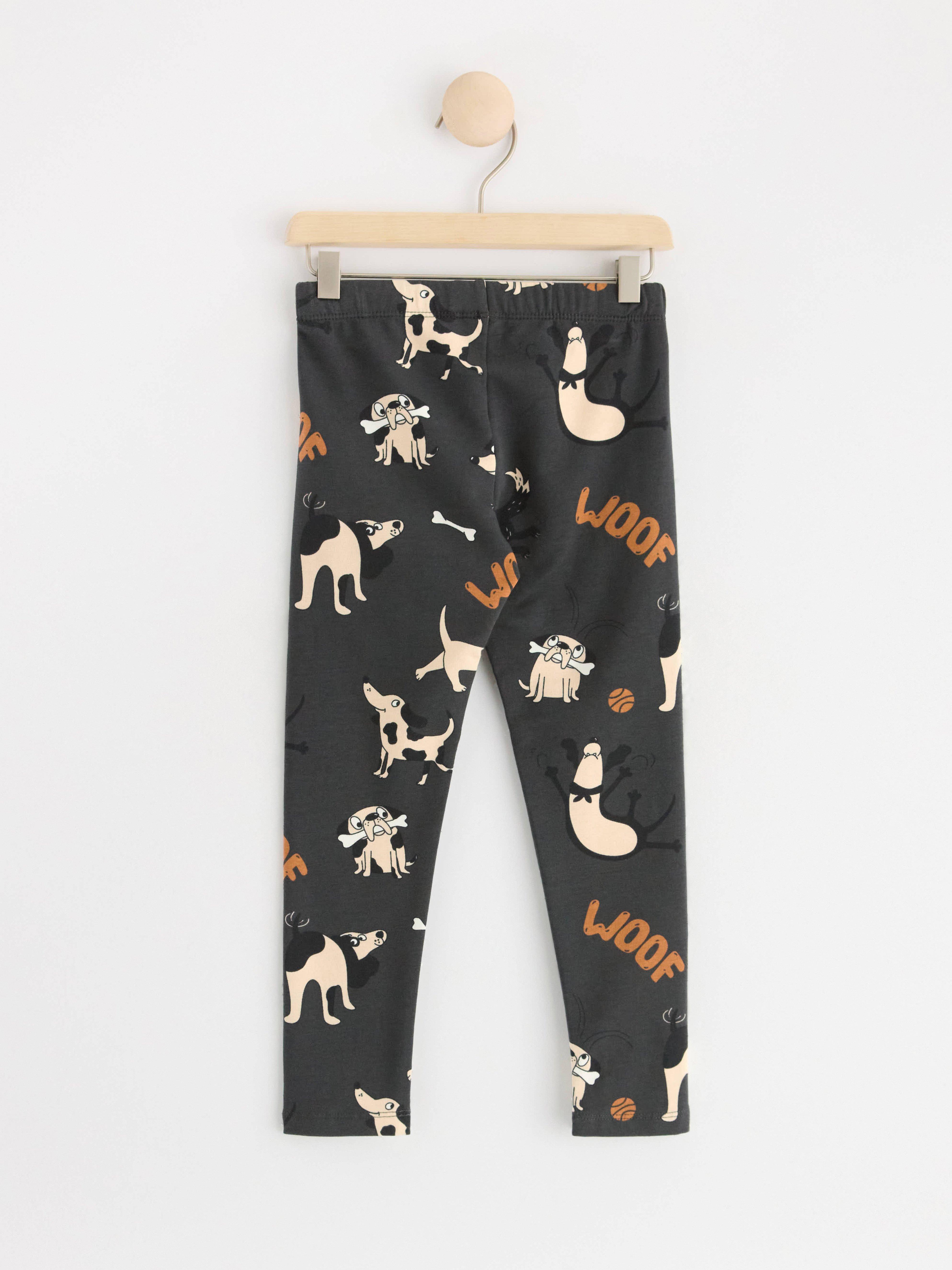 Leggings with dogs Offblack