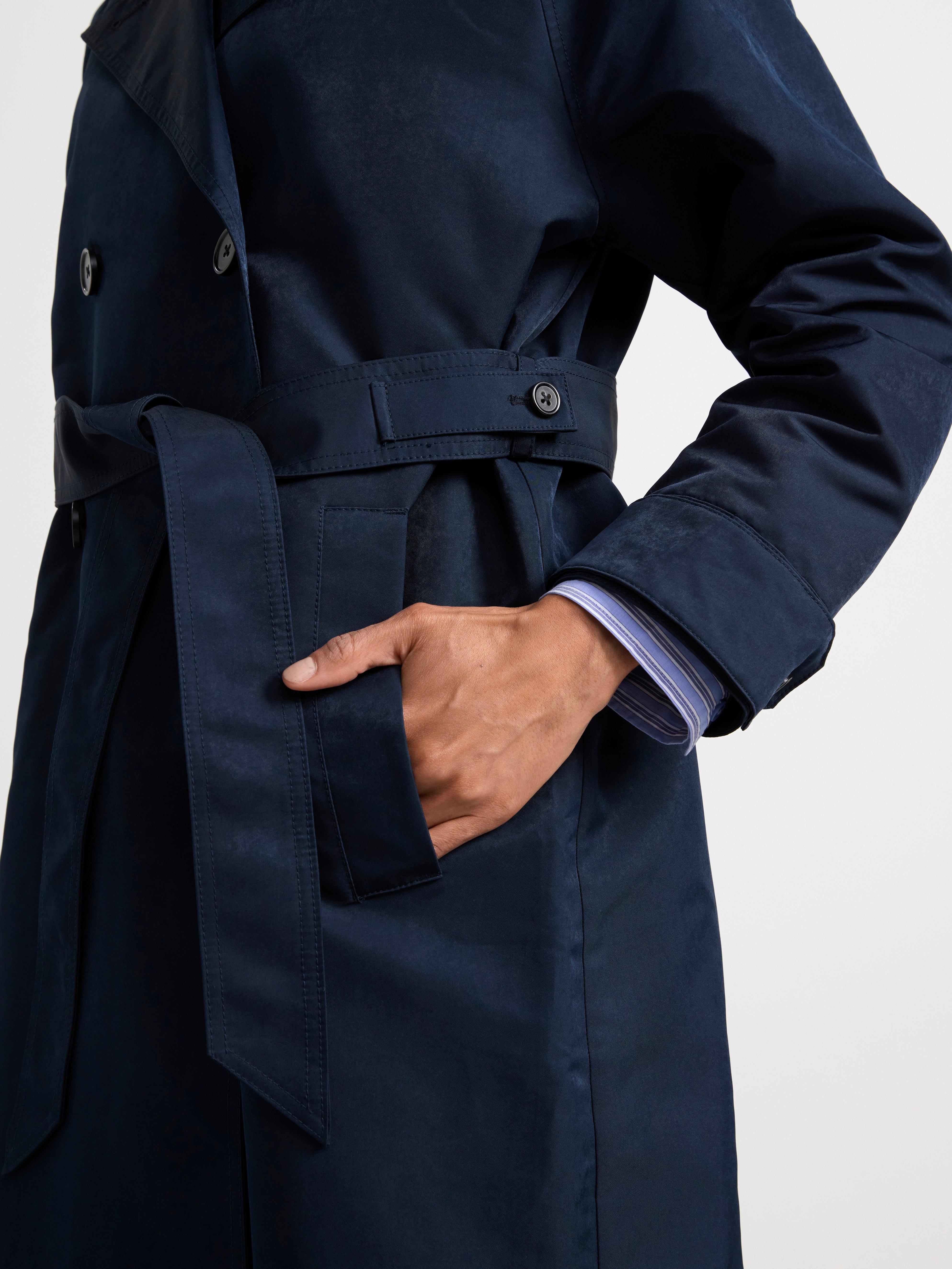 Water repellent trench coat Dark Blue