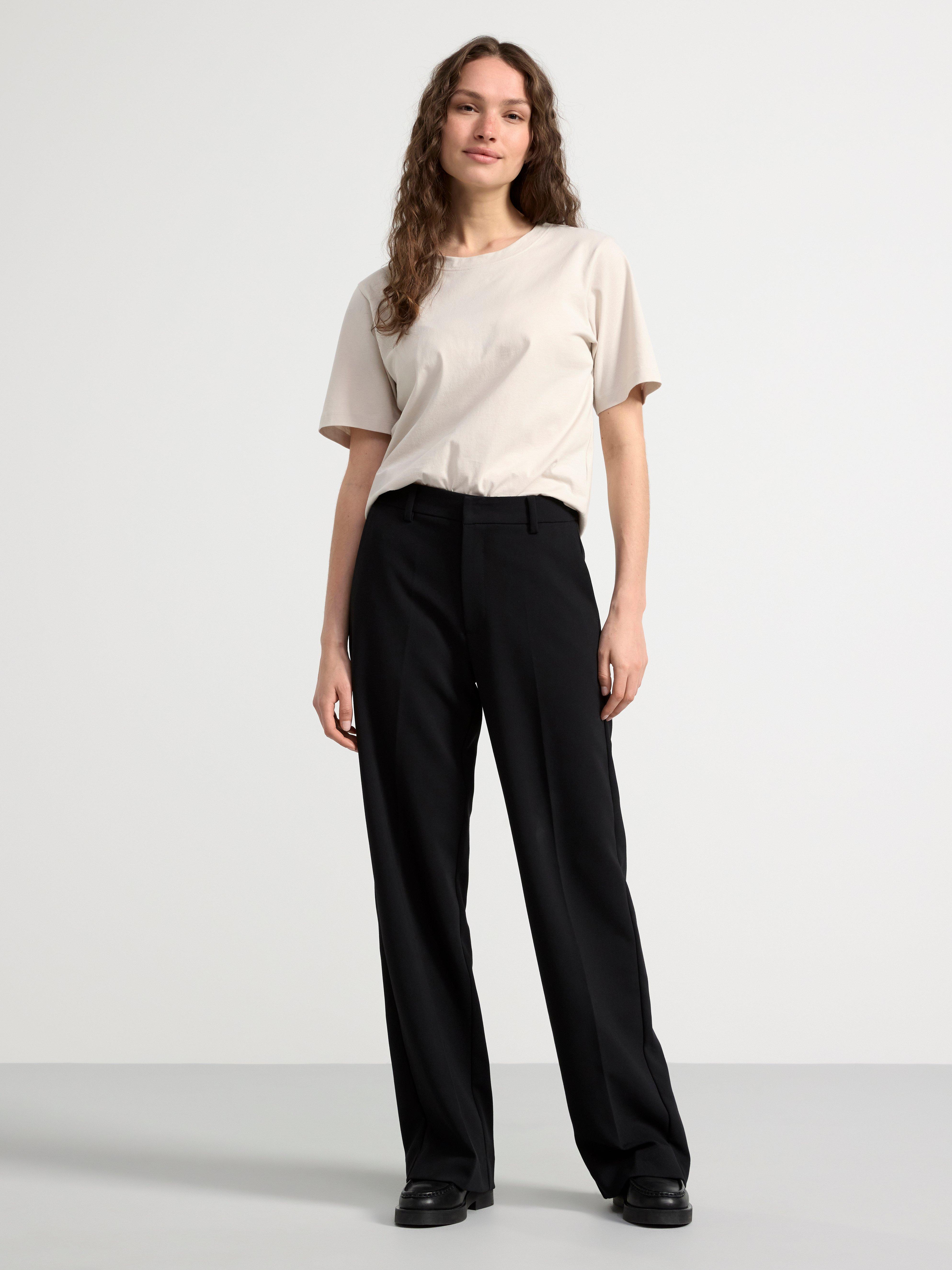NOOR Straight trousers Black