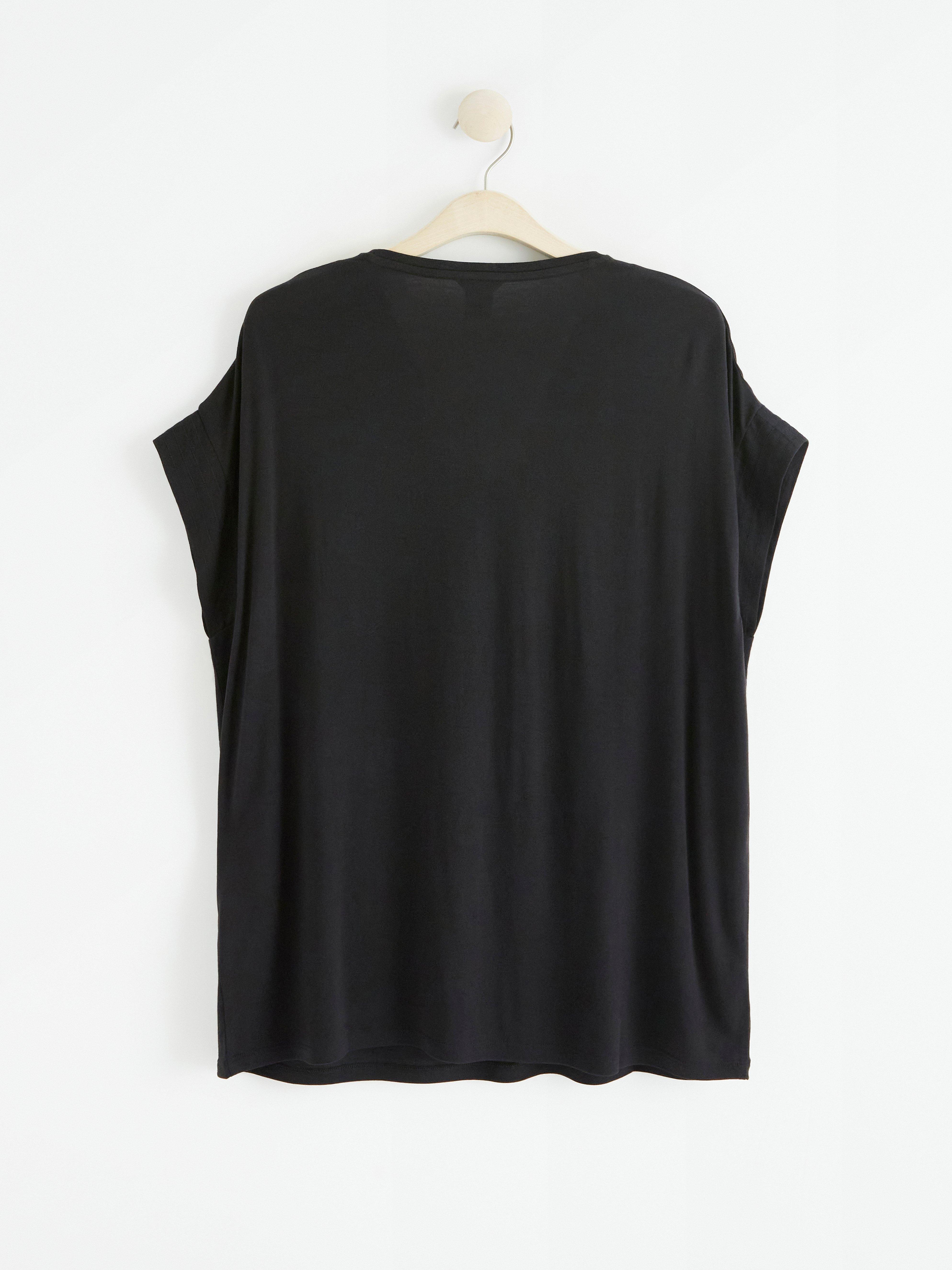 V-neck top Black
