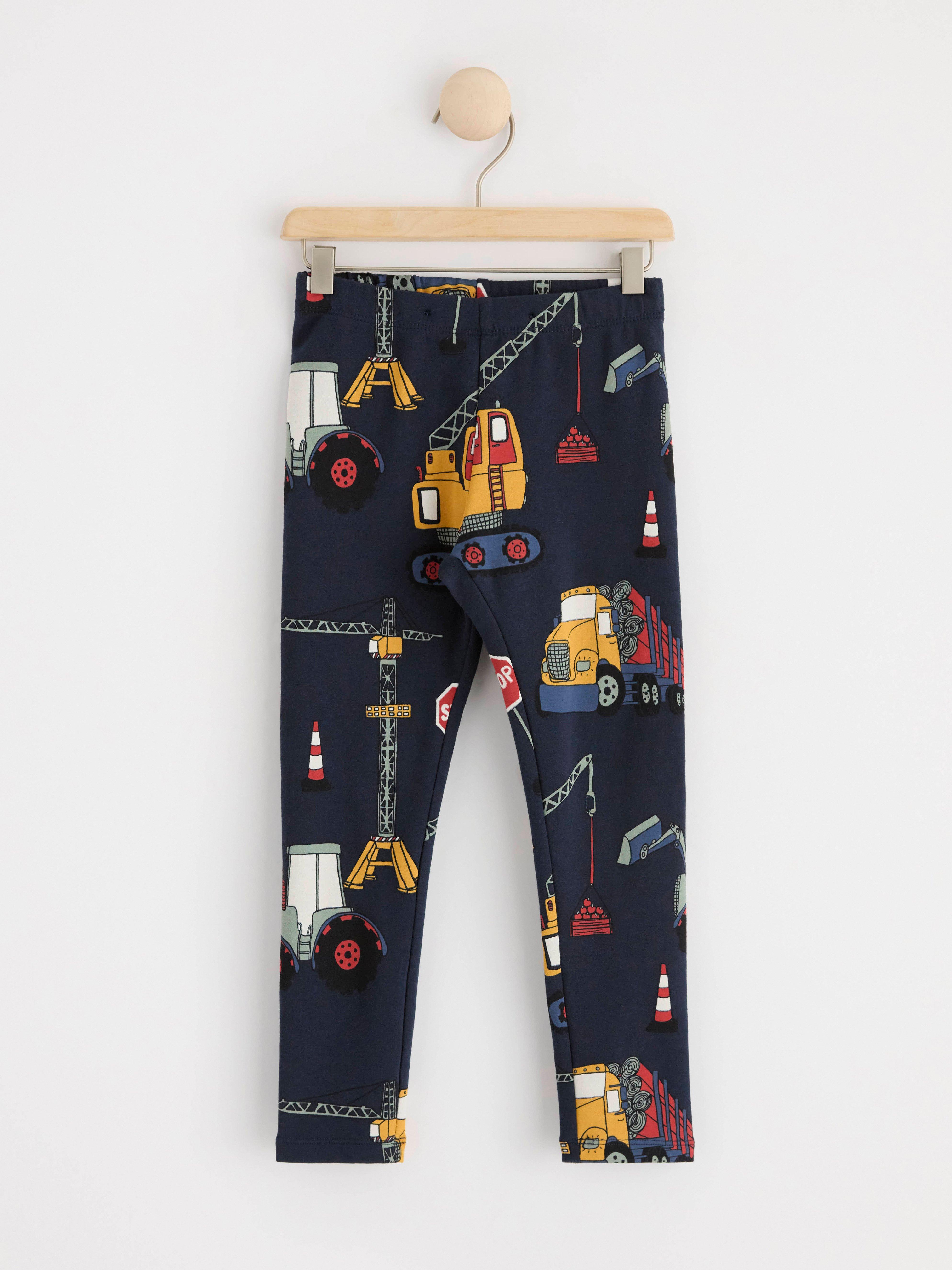 Leggings with working vehicles Dark Navy