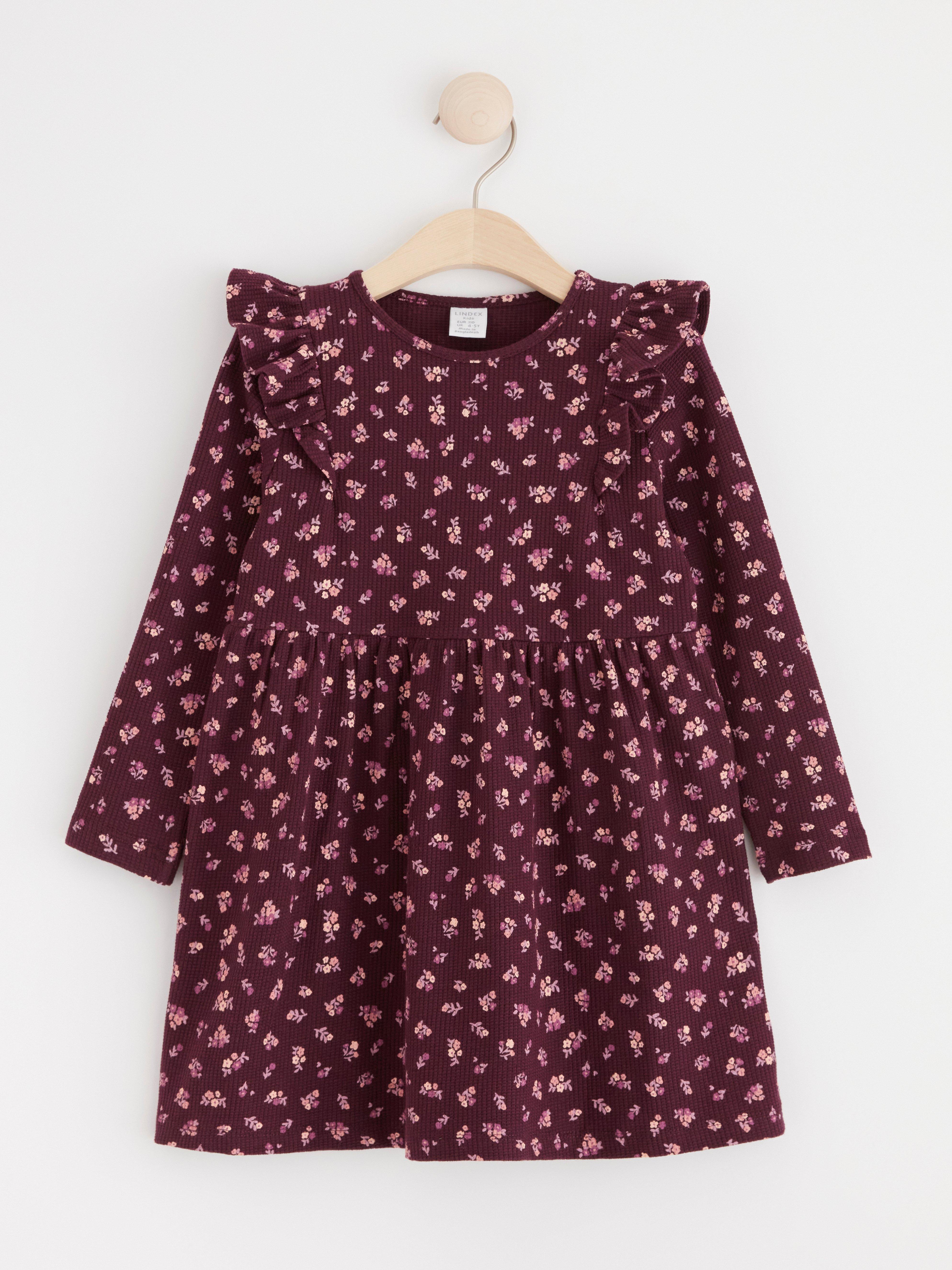 Dress with flowers Dark Lilac