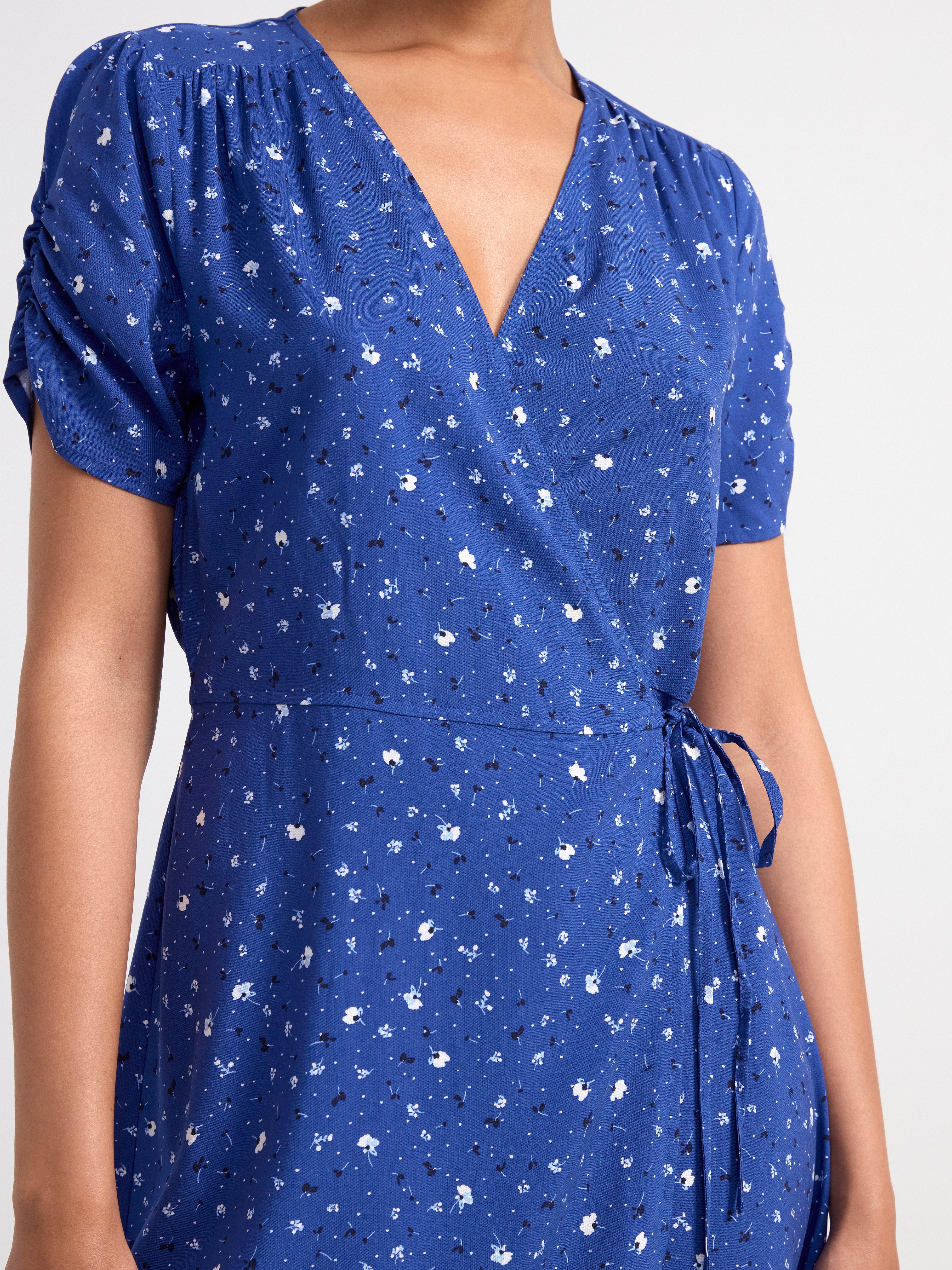 Short wrap dress Blue