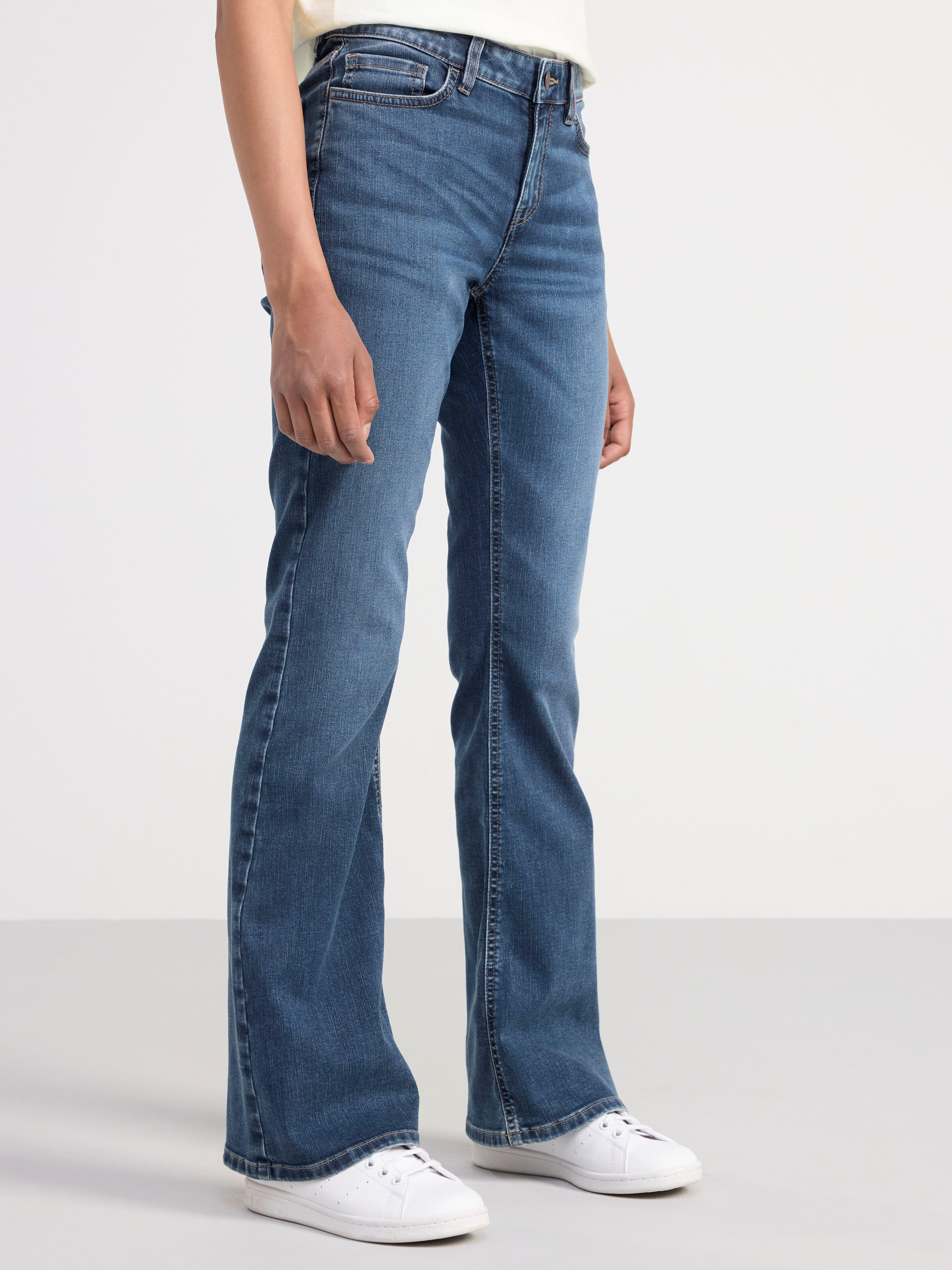 FREJA Flare super stretch regular waist jeans Denim