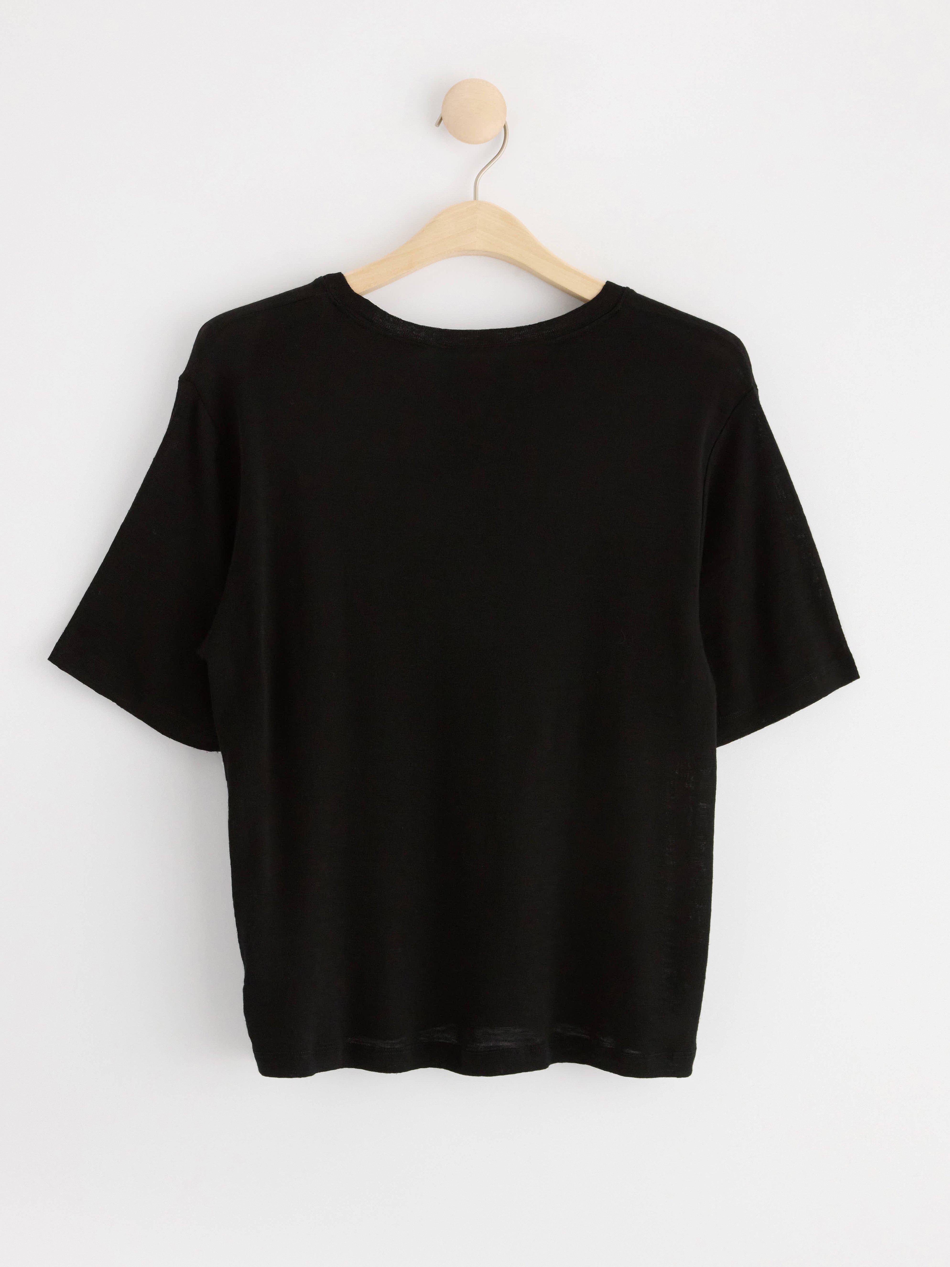 T-shirt in merino wool Black