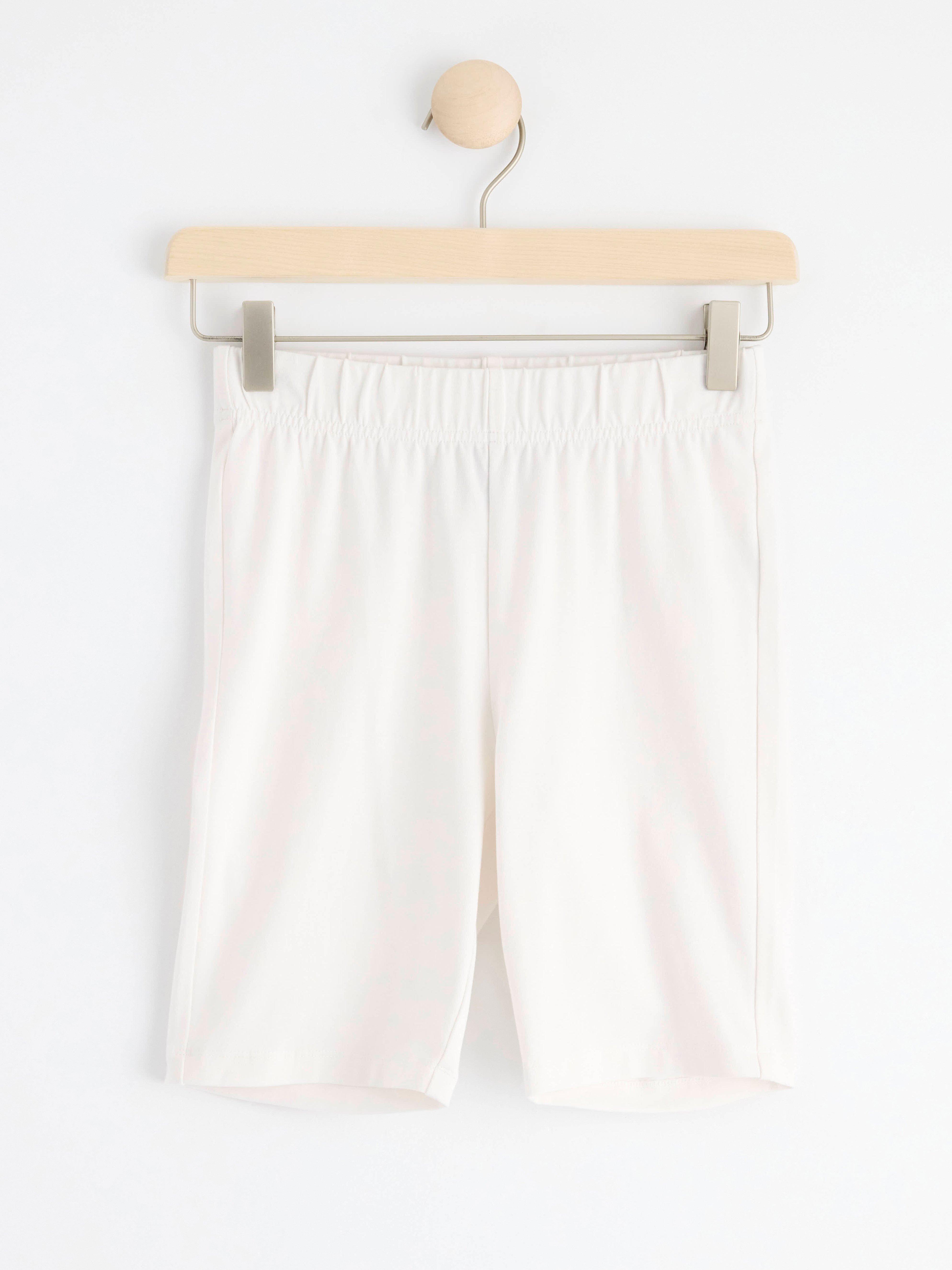Cotton cycling shorts White