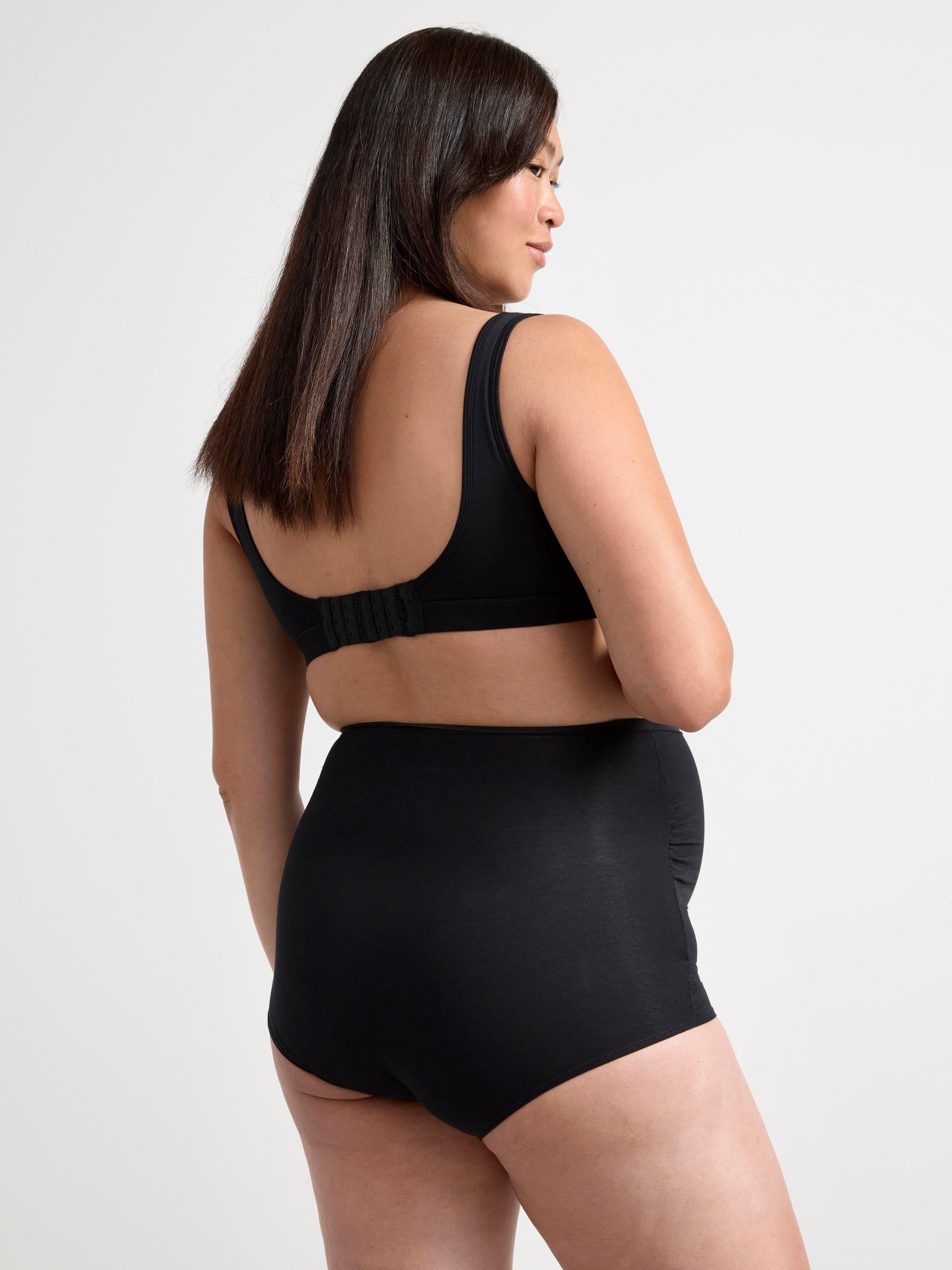 2-pack Maternity brief with high waist Black