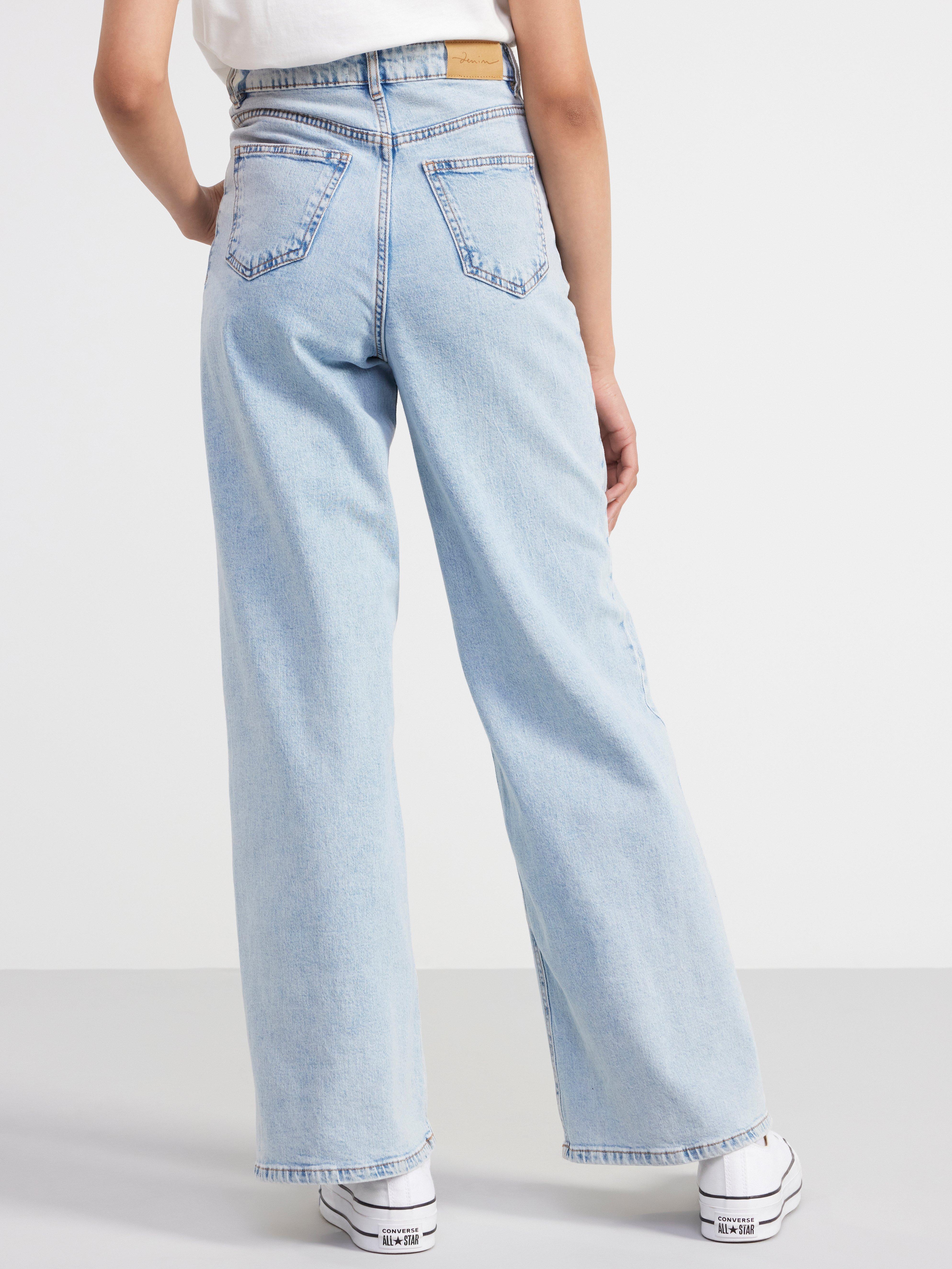 VIOLA Extra wide high waist jeans Light denim