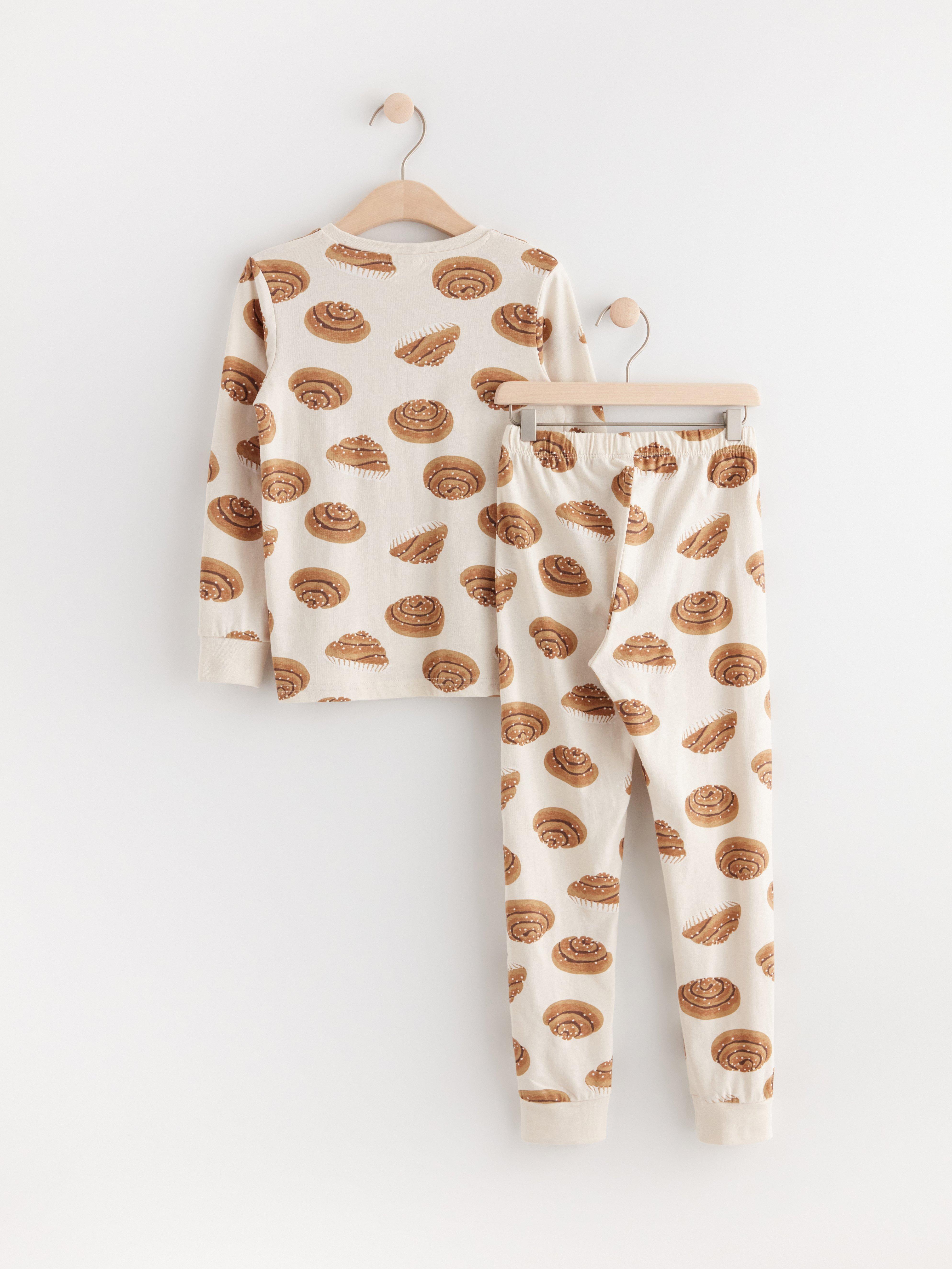 Pyjama set with top and trousers Light Beige