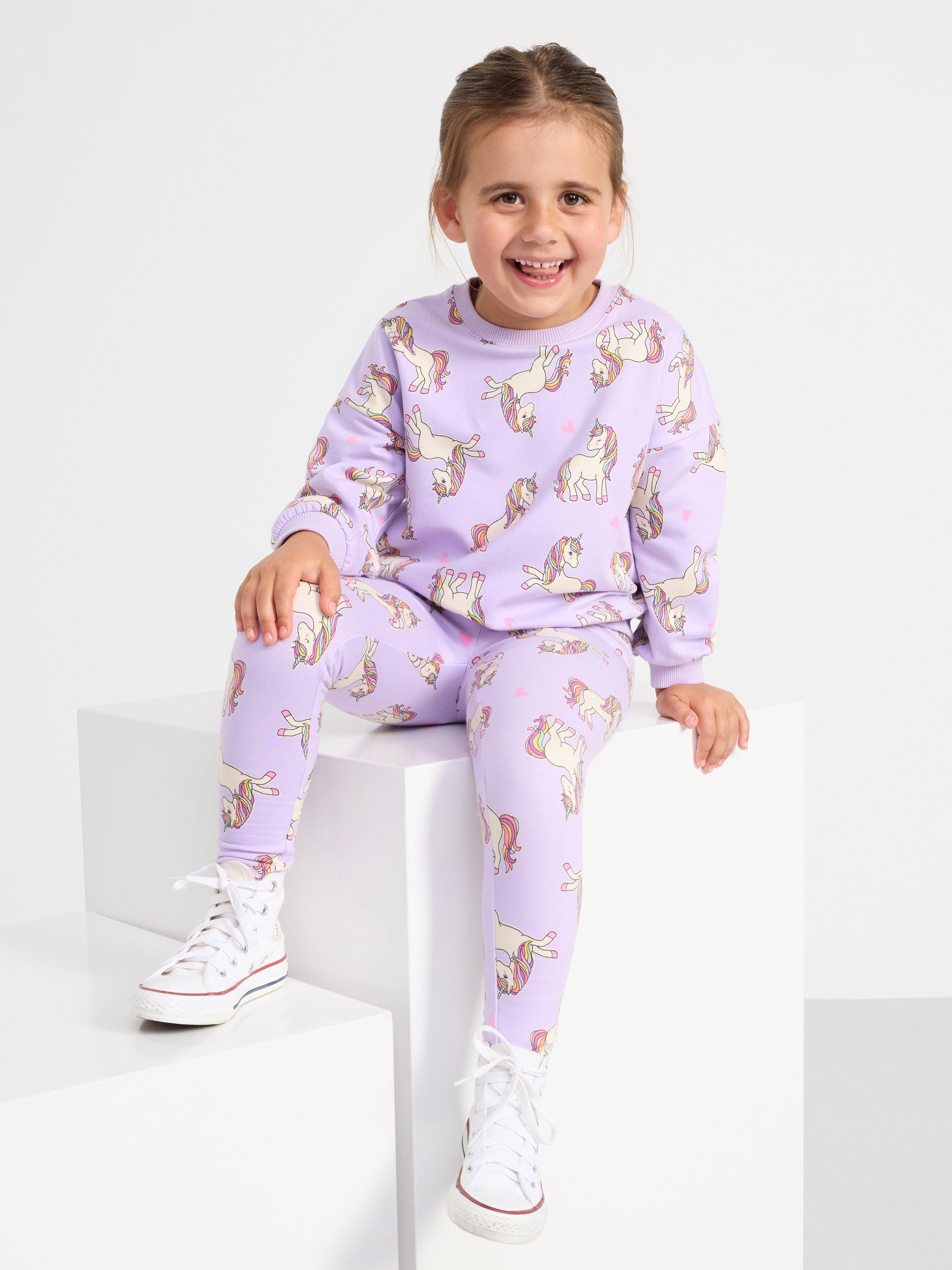 Leggings with unicorns Light Lilac
