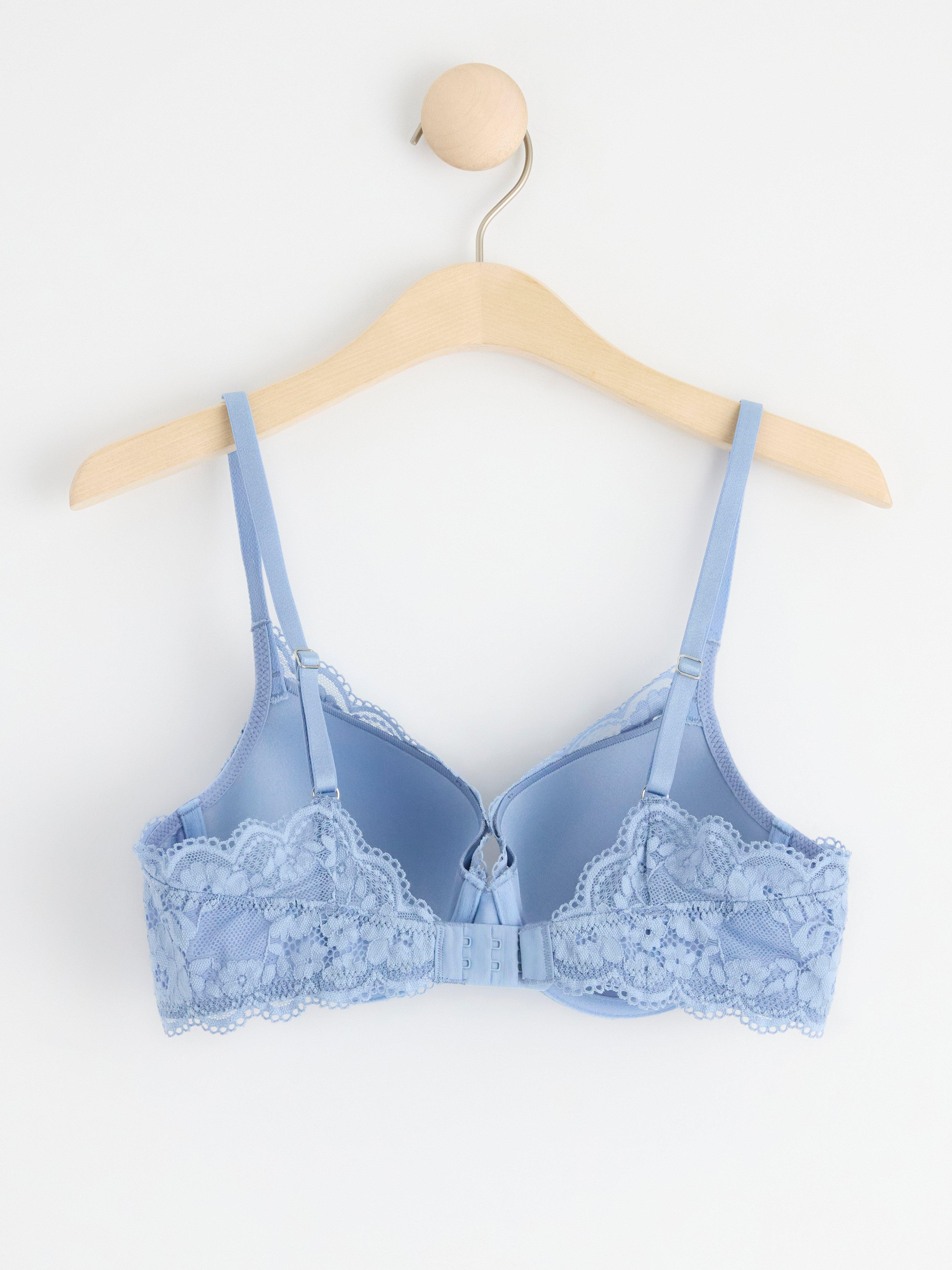 Lilja t-shirt bra with lace Light Blue