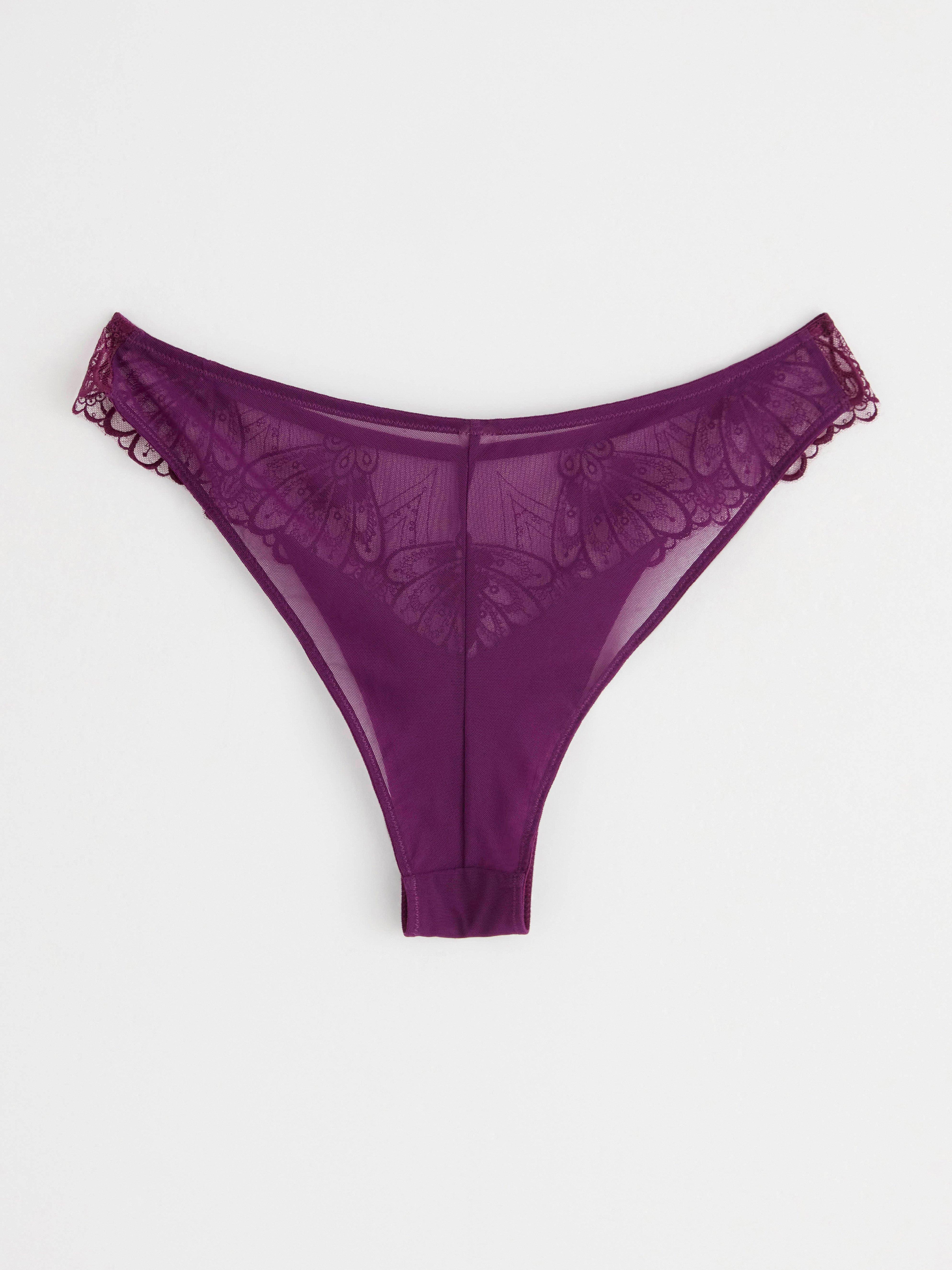 Brazilian briefs regular waist Dark Lilac