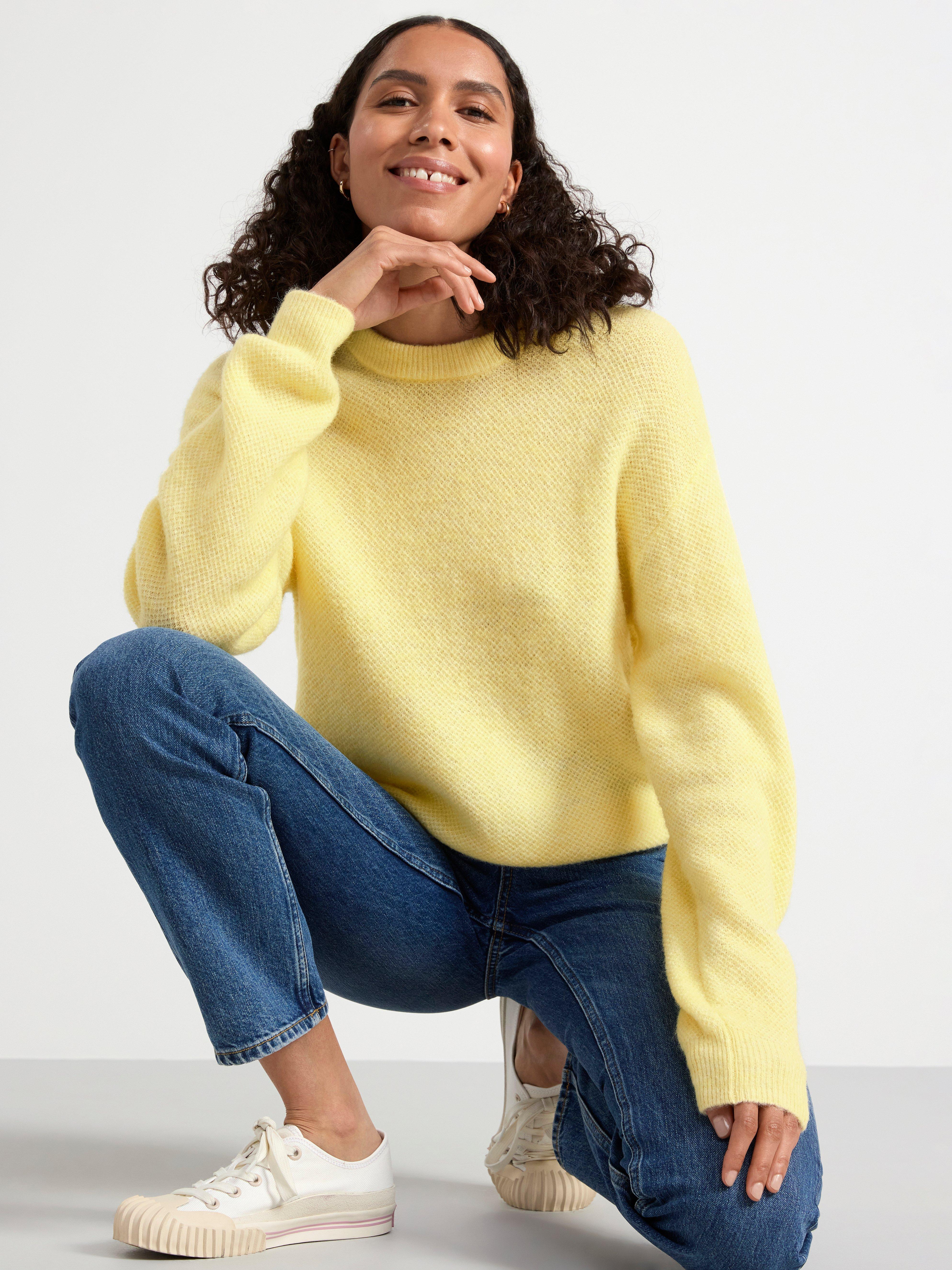 Jumper in wool blend Yellow