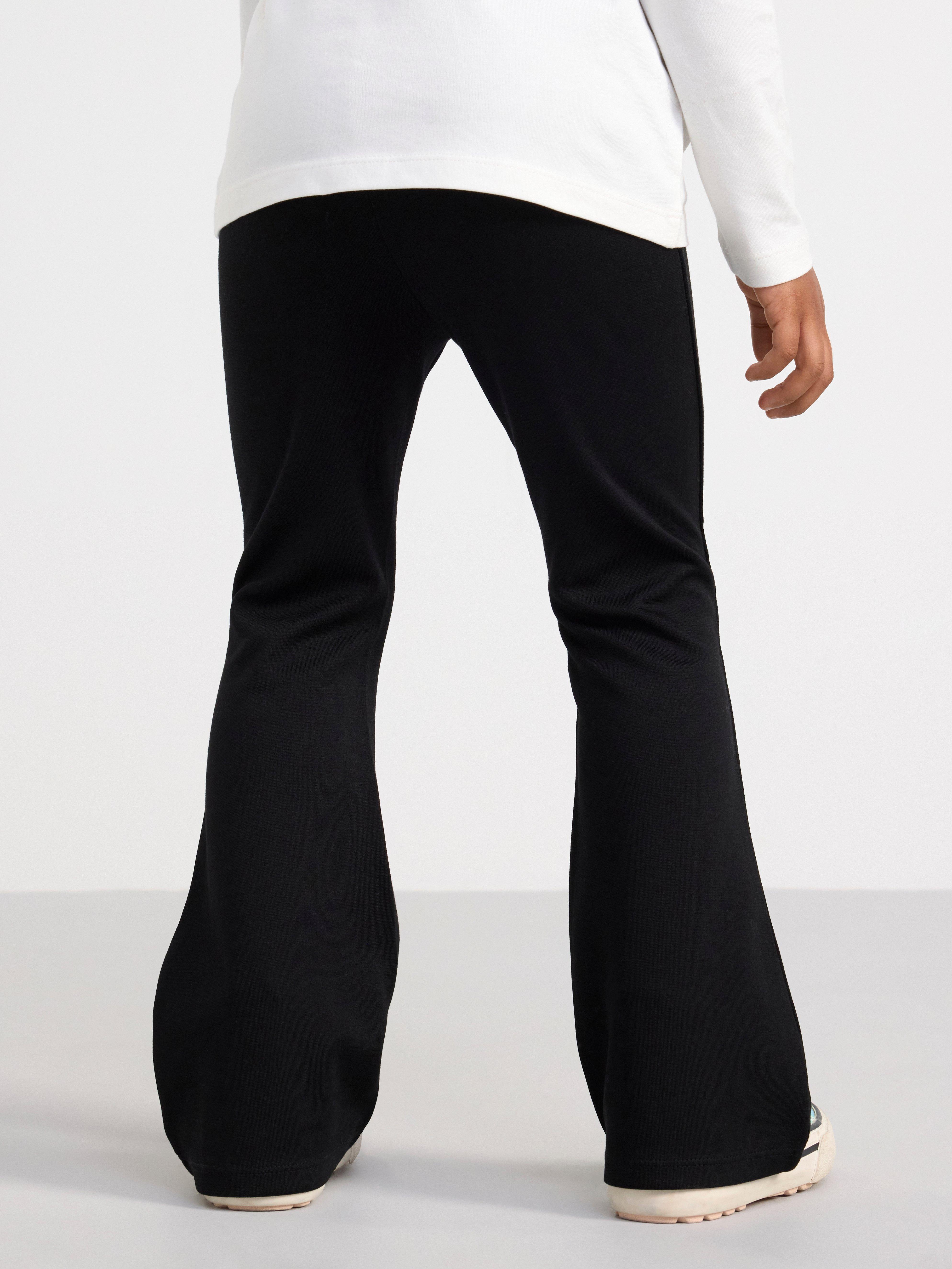 Flared punto leggings Black