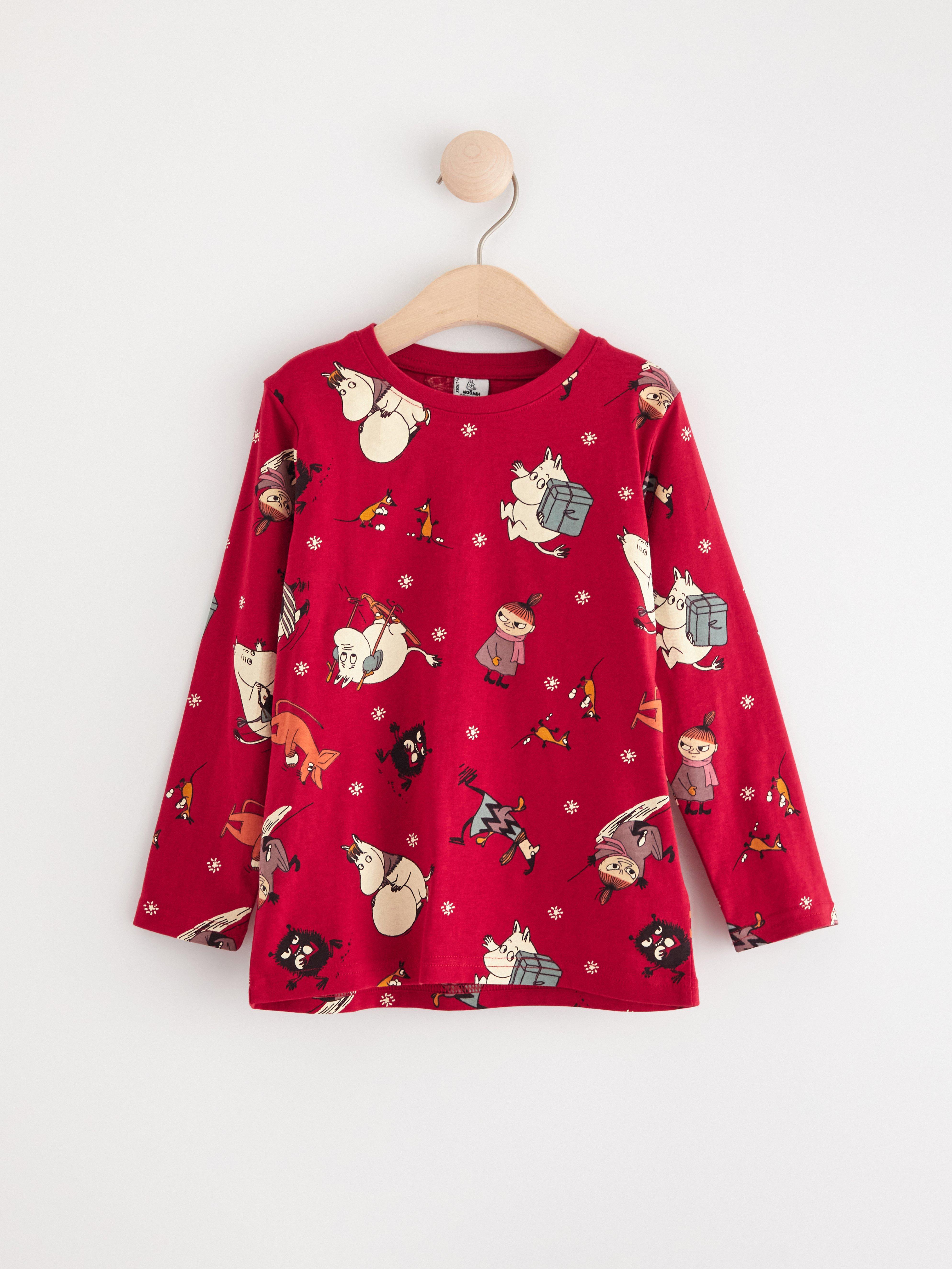 Long sleeve top with Moomin Dark Red