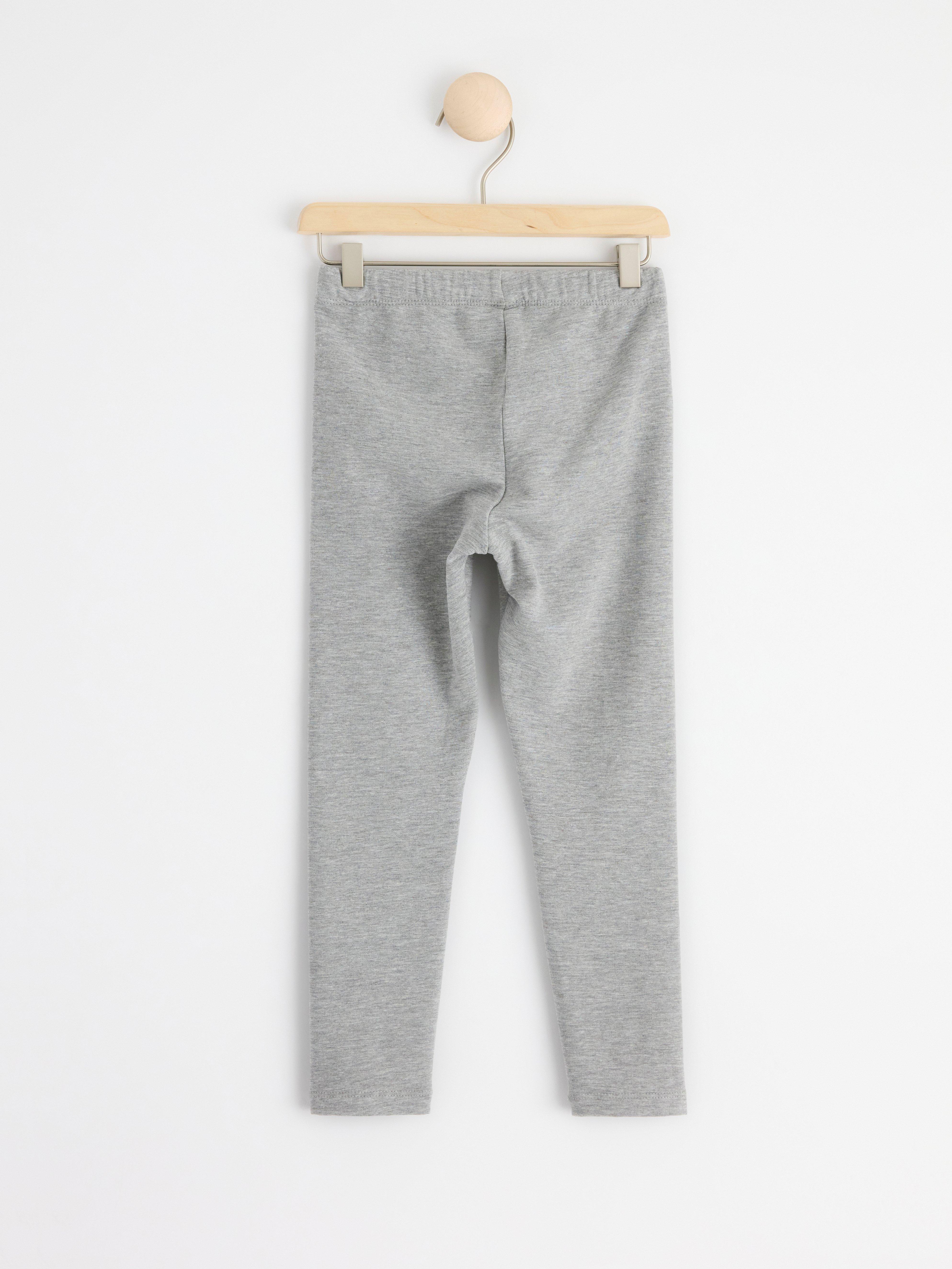 Leggings with brushed inside Grey Melange