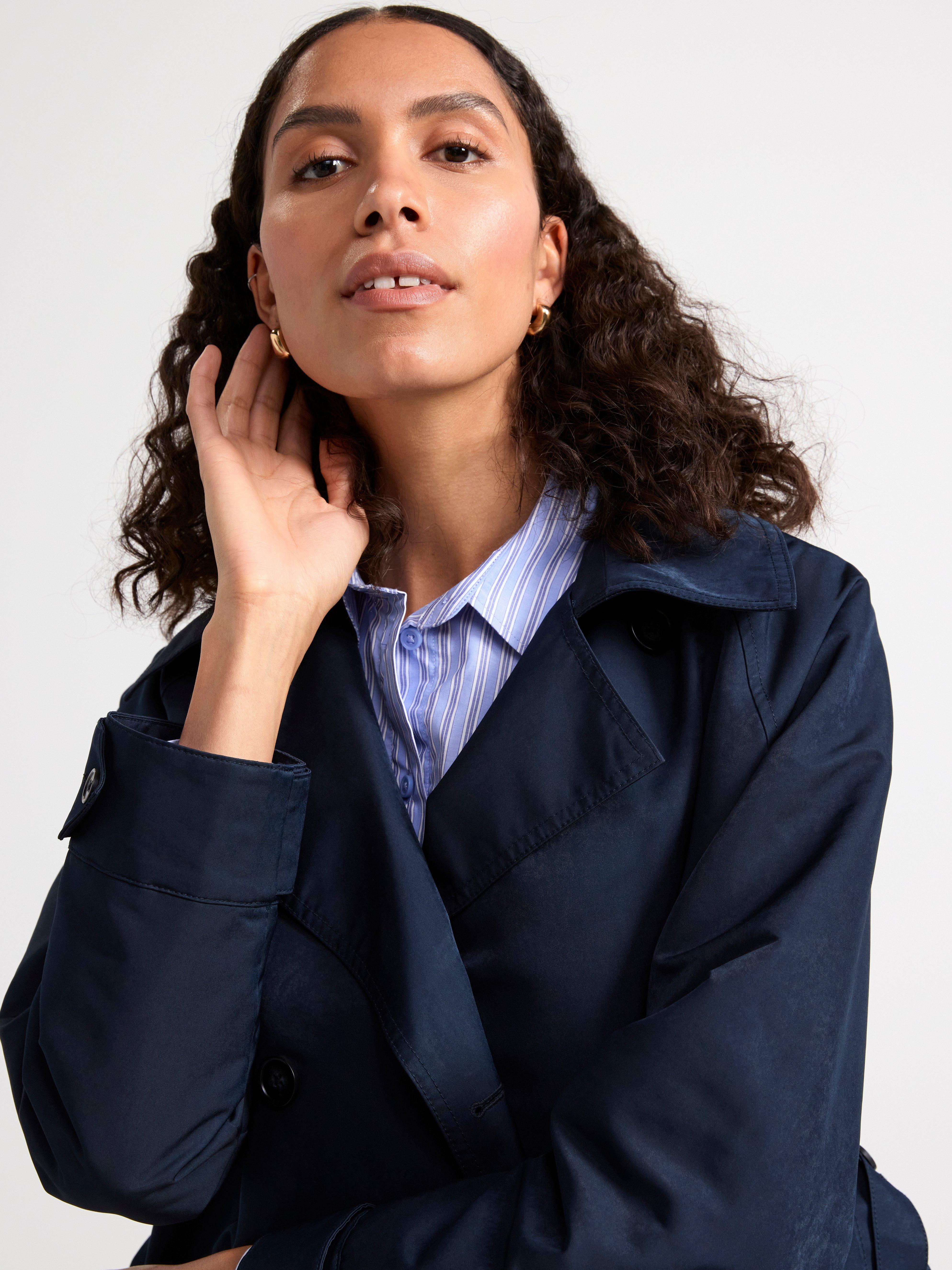Water repellent trench coat Dark Blue
