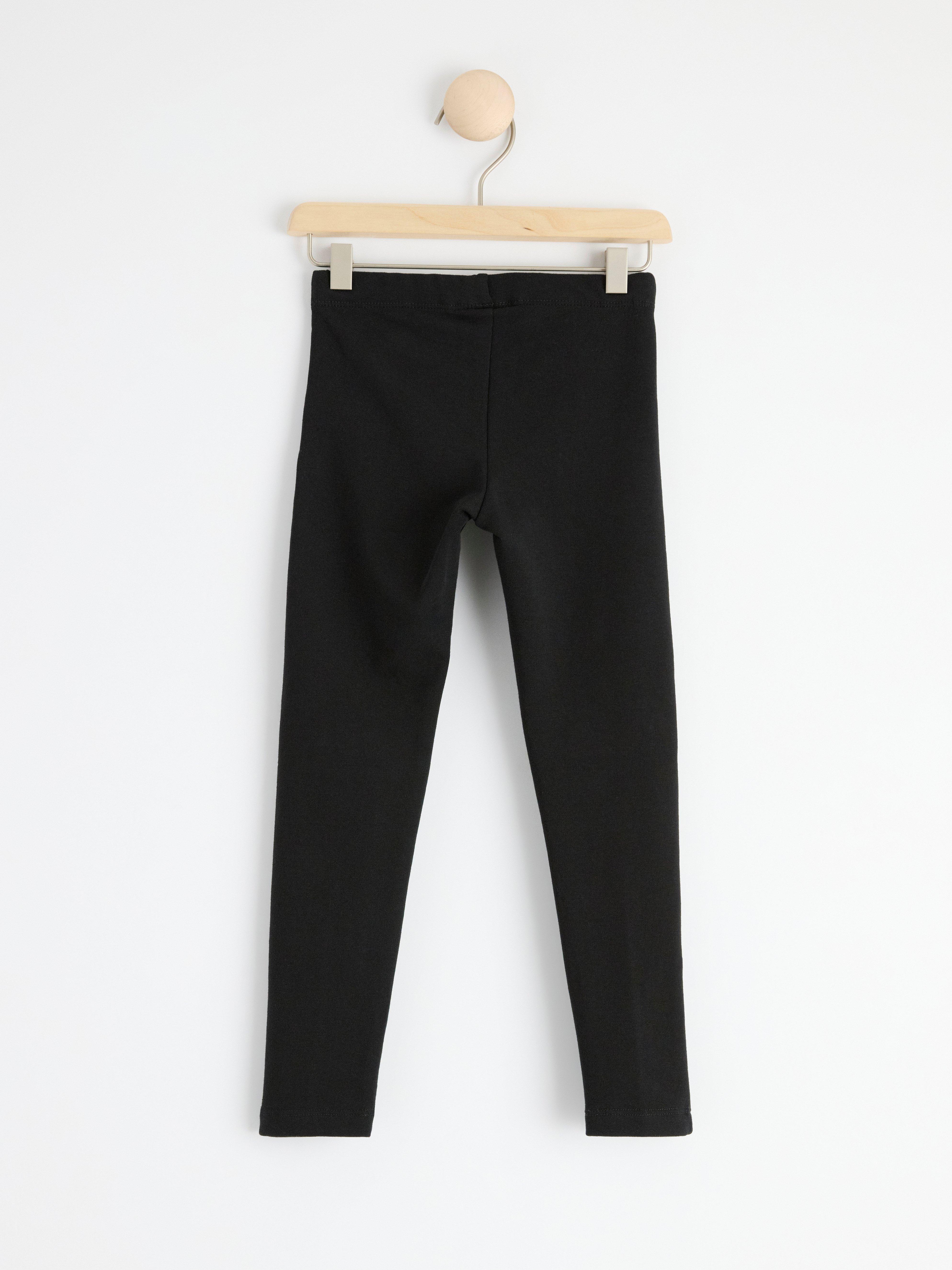 Leggings with knee appliqué Black