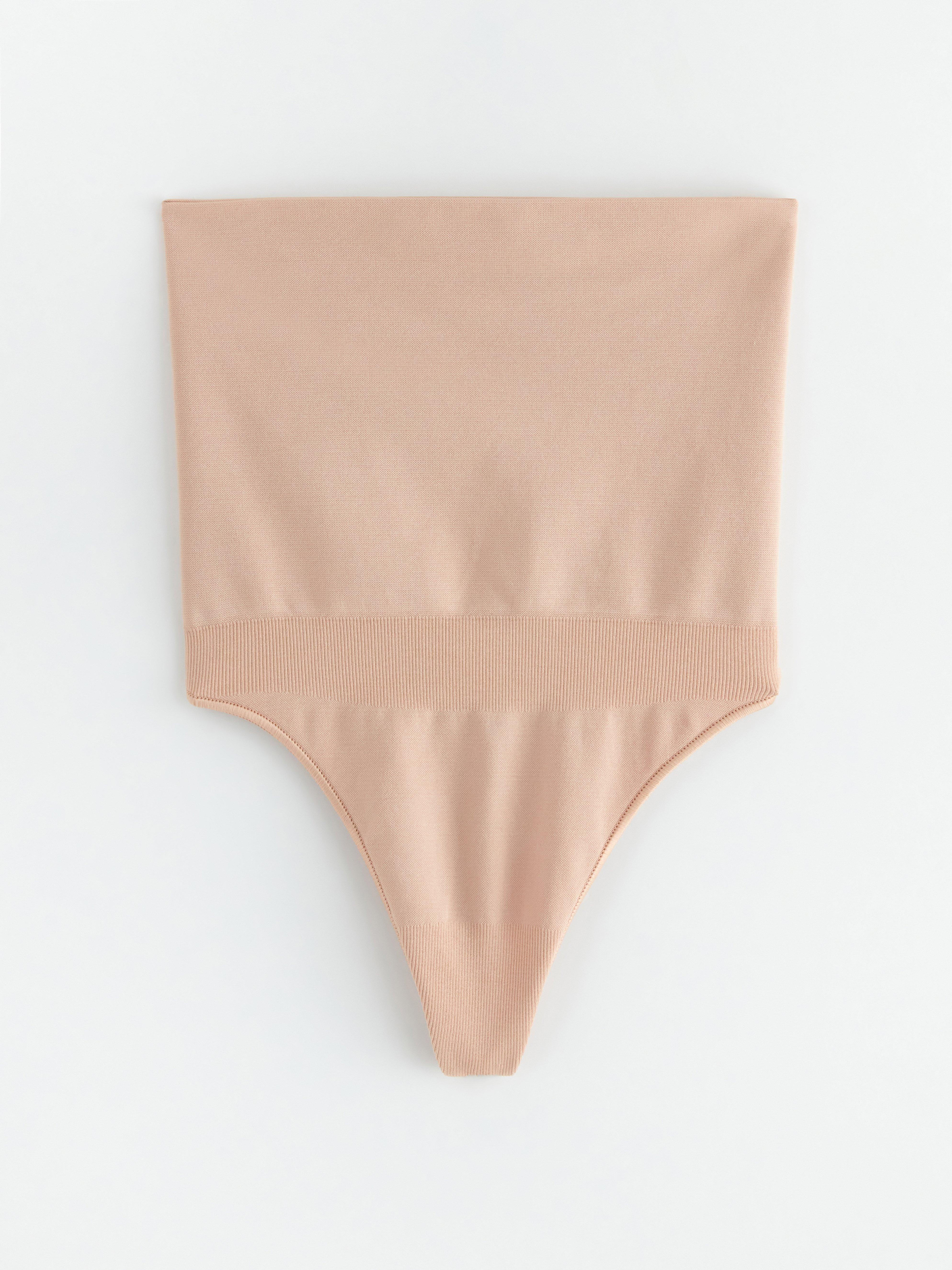 Zonal support shaping thong Beige
