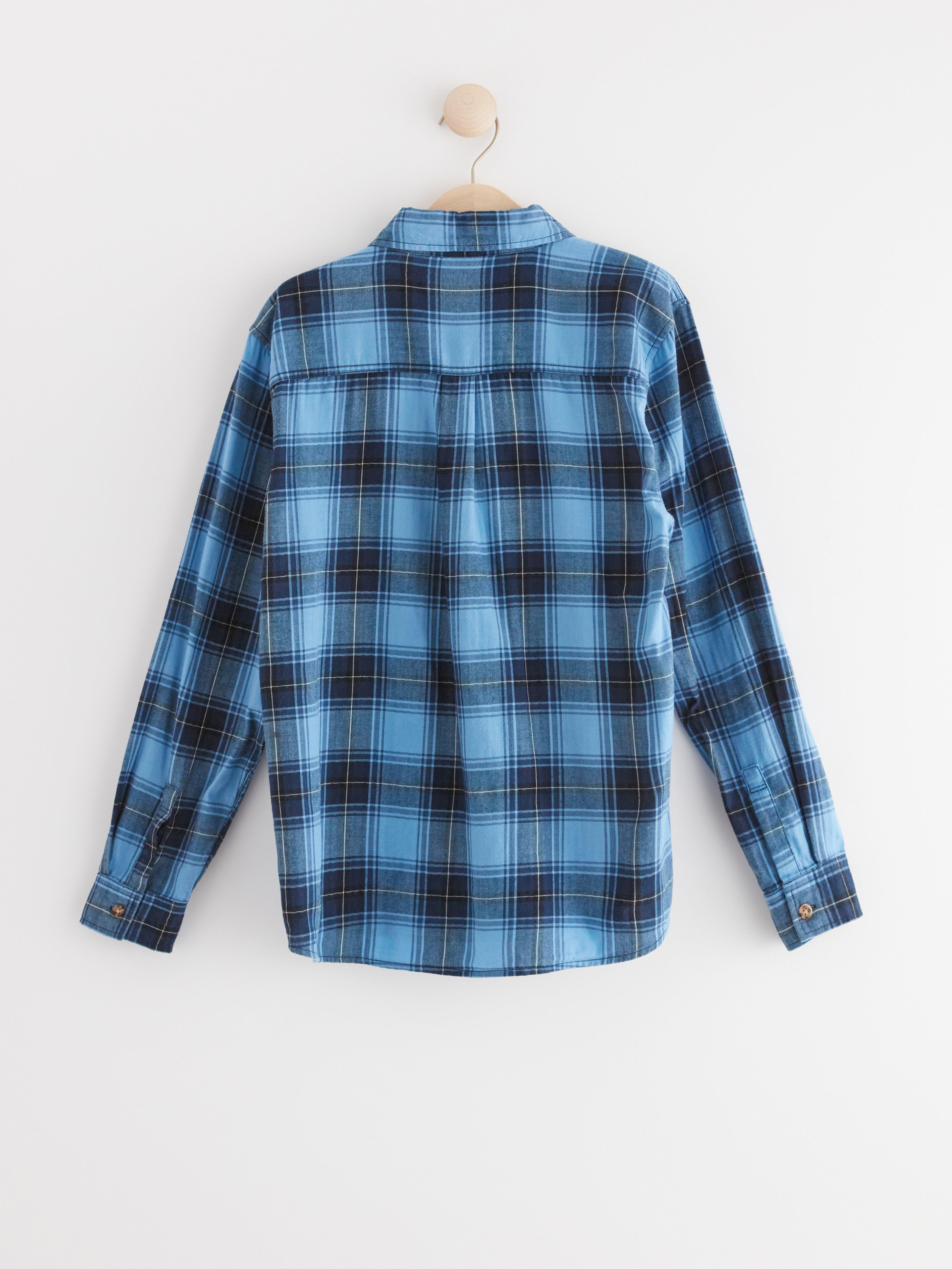 Long sleeve flannel shirt Light Dusty Blue