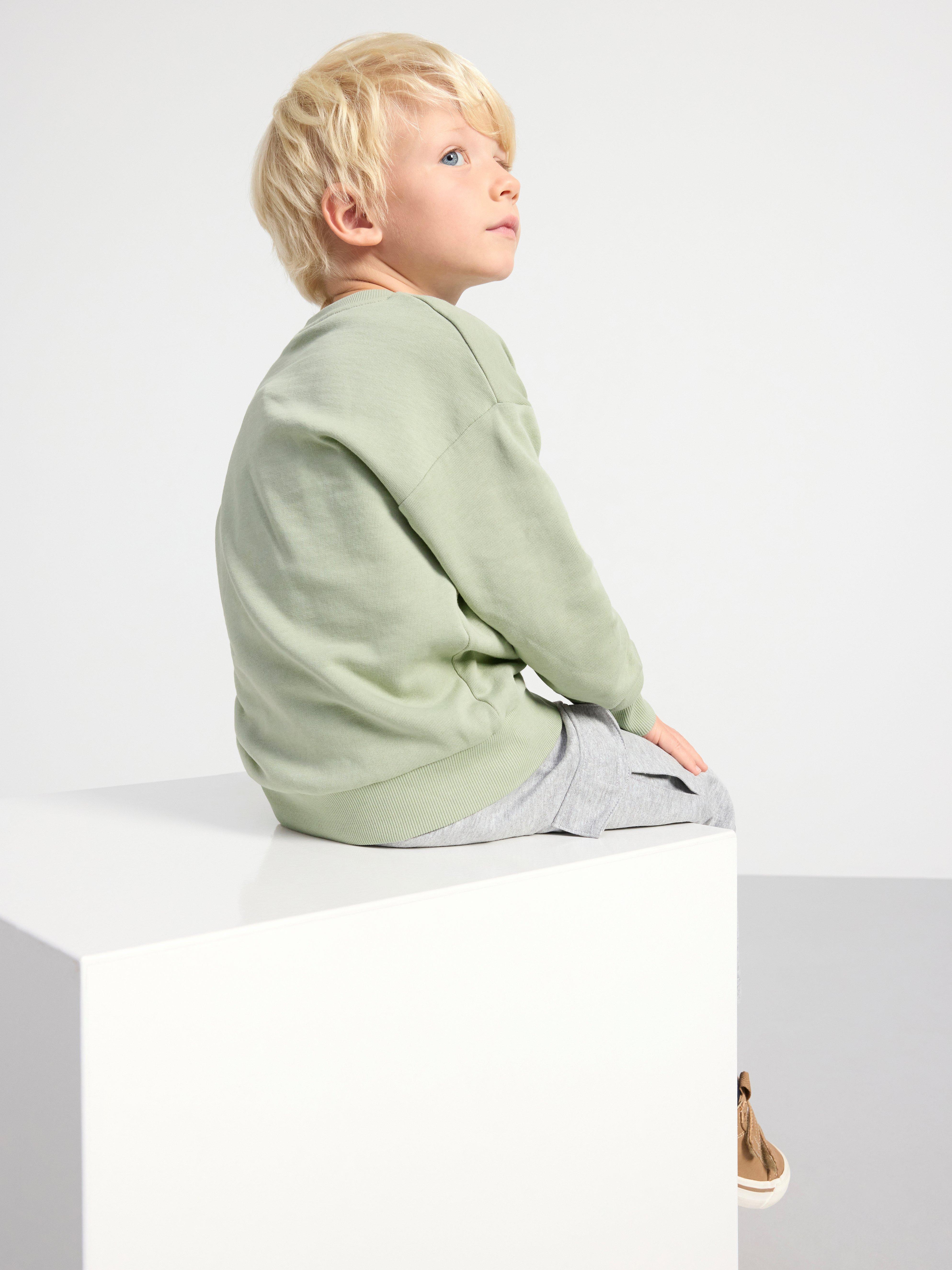 Sweatshirt with dog Dusty Green