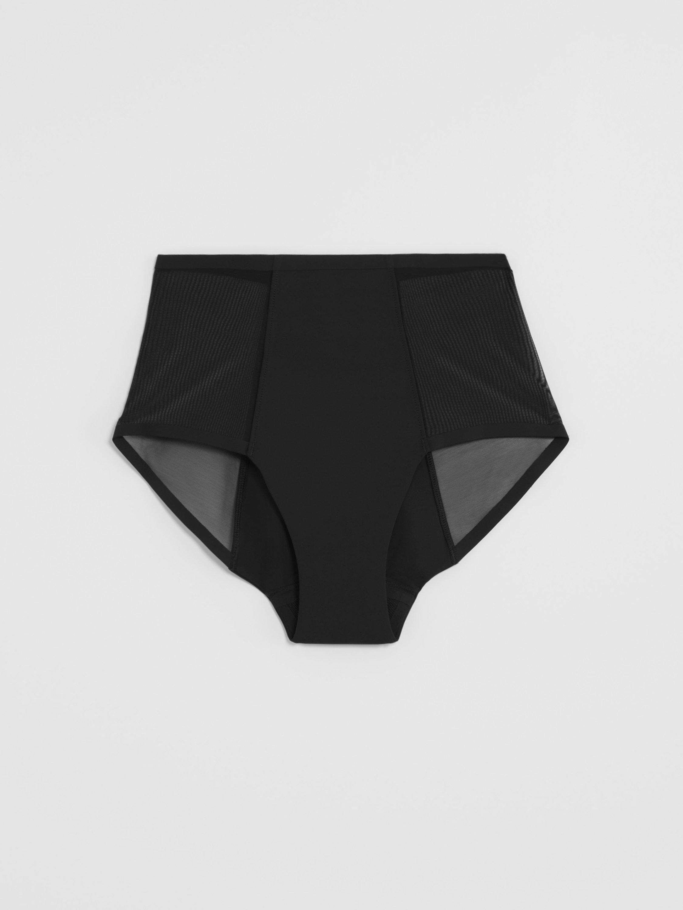 Engineered High Waist Mesh Period Proof – Period Panty Medium Absorbency Black