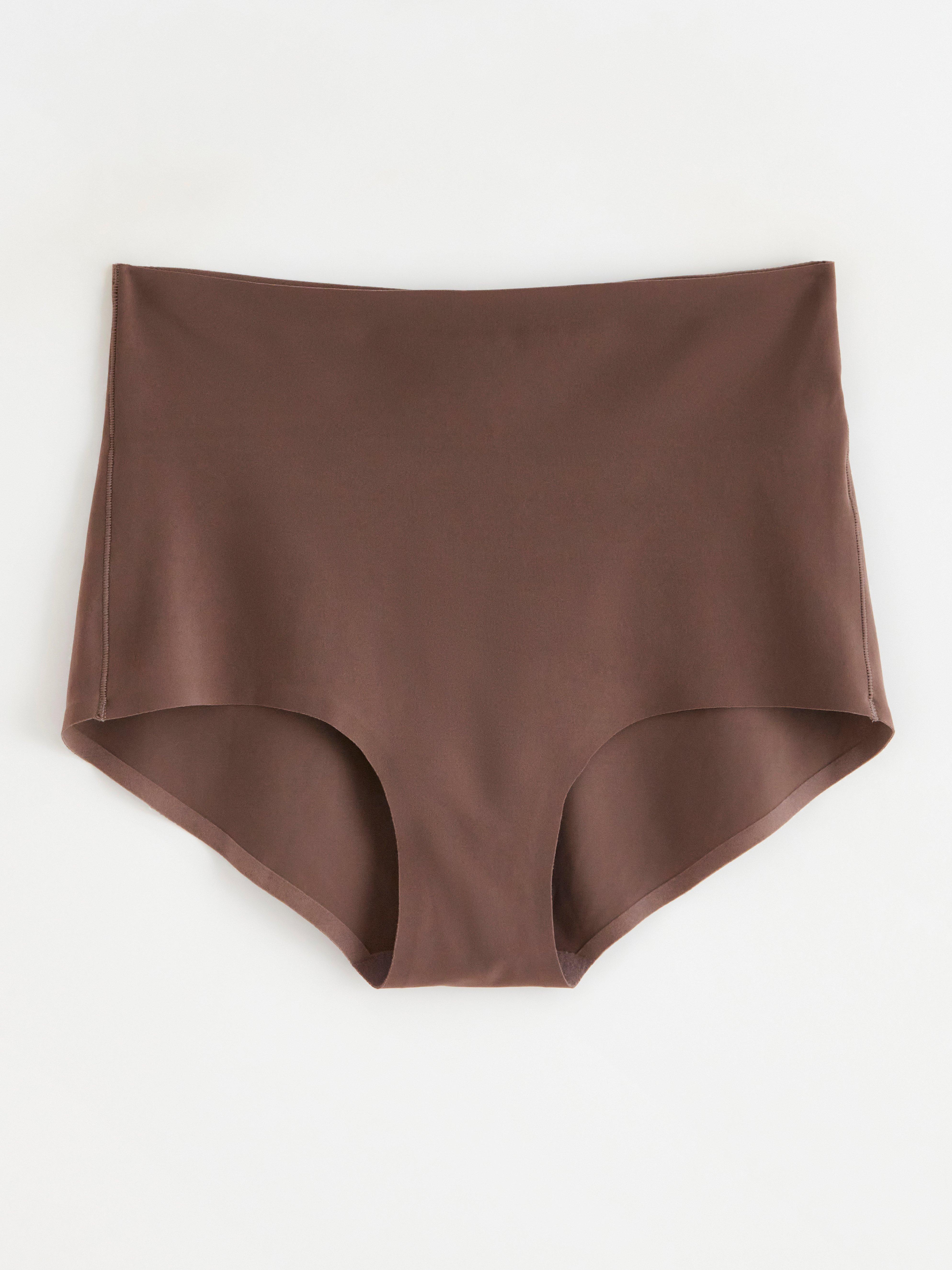 Invisible high waist brief Dark Dusty Brown