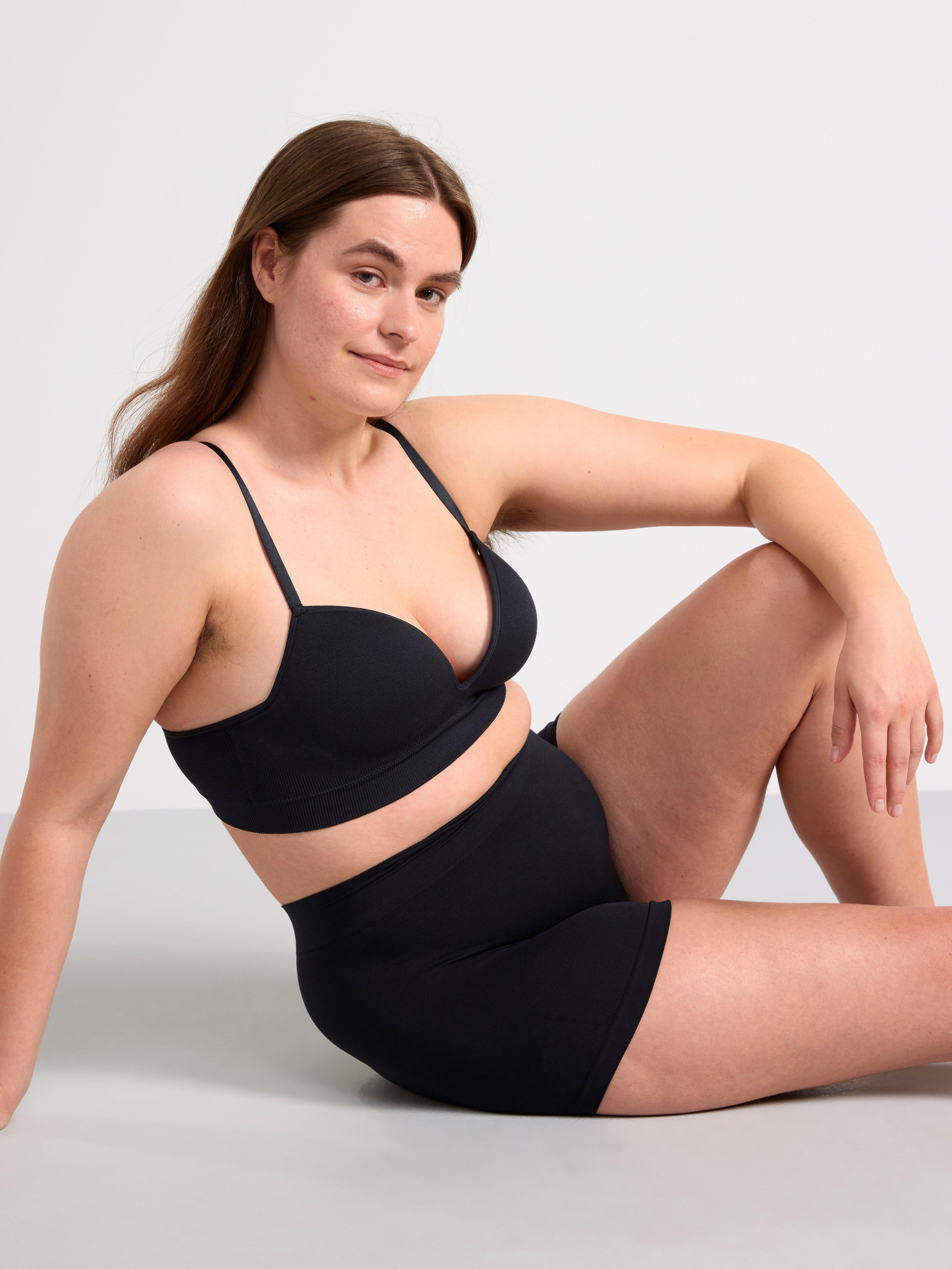 Seamless push-up bra Black